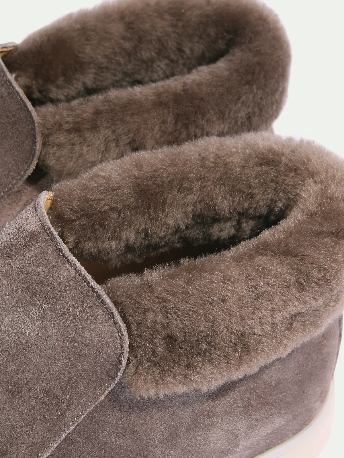 Ash Grey City Loafer with Shearling - Image 3