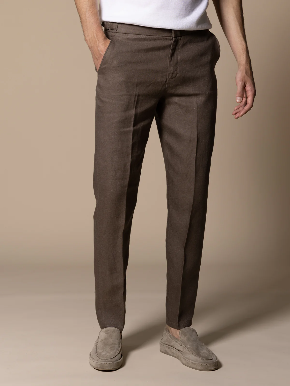 Ash Grey Linen Soleil Trousers - Image 2