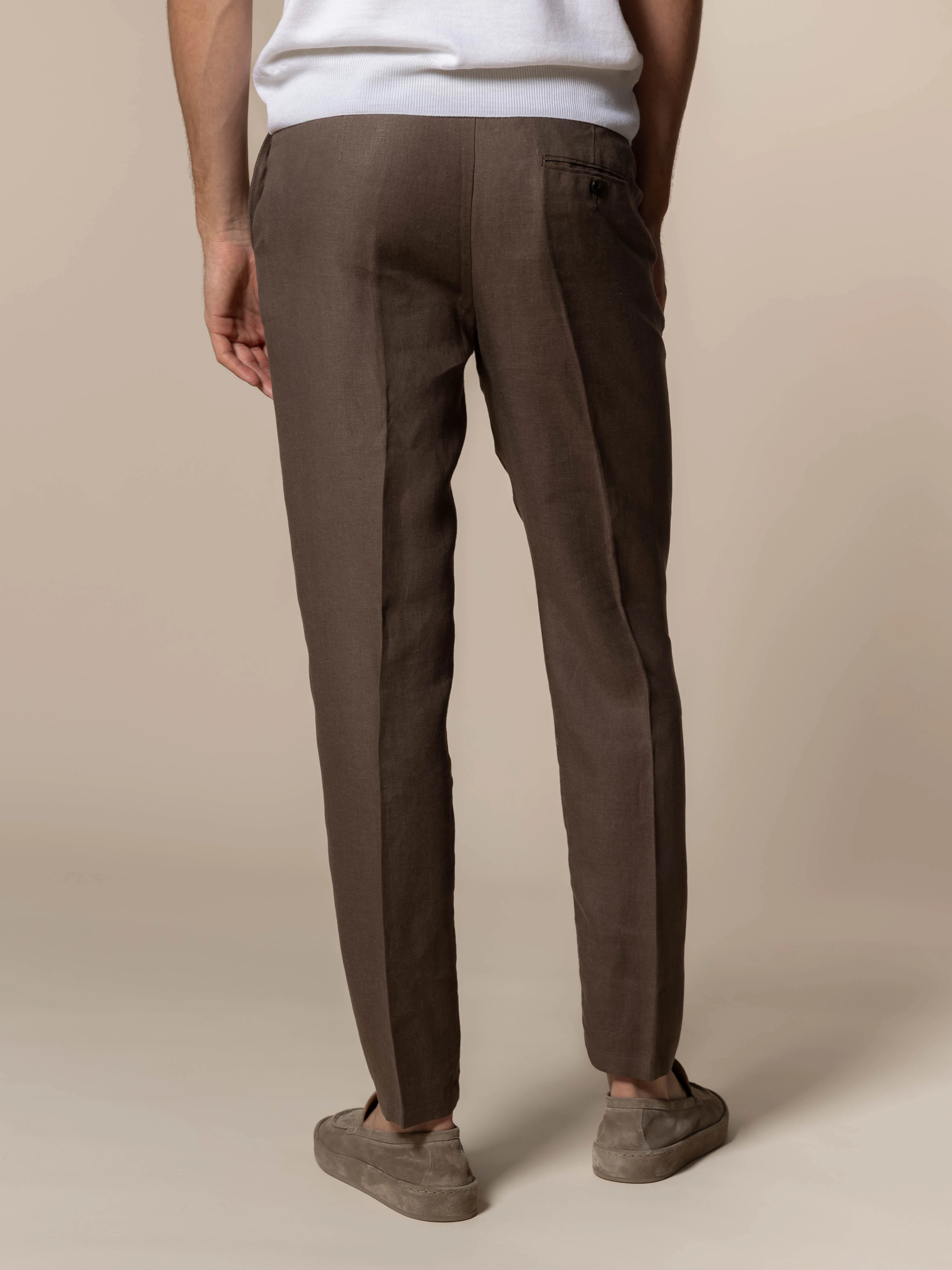Ash Grey Linen Soleil Trousers - Image 4