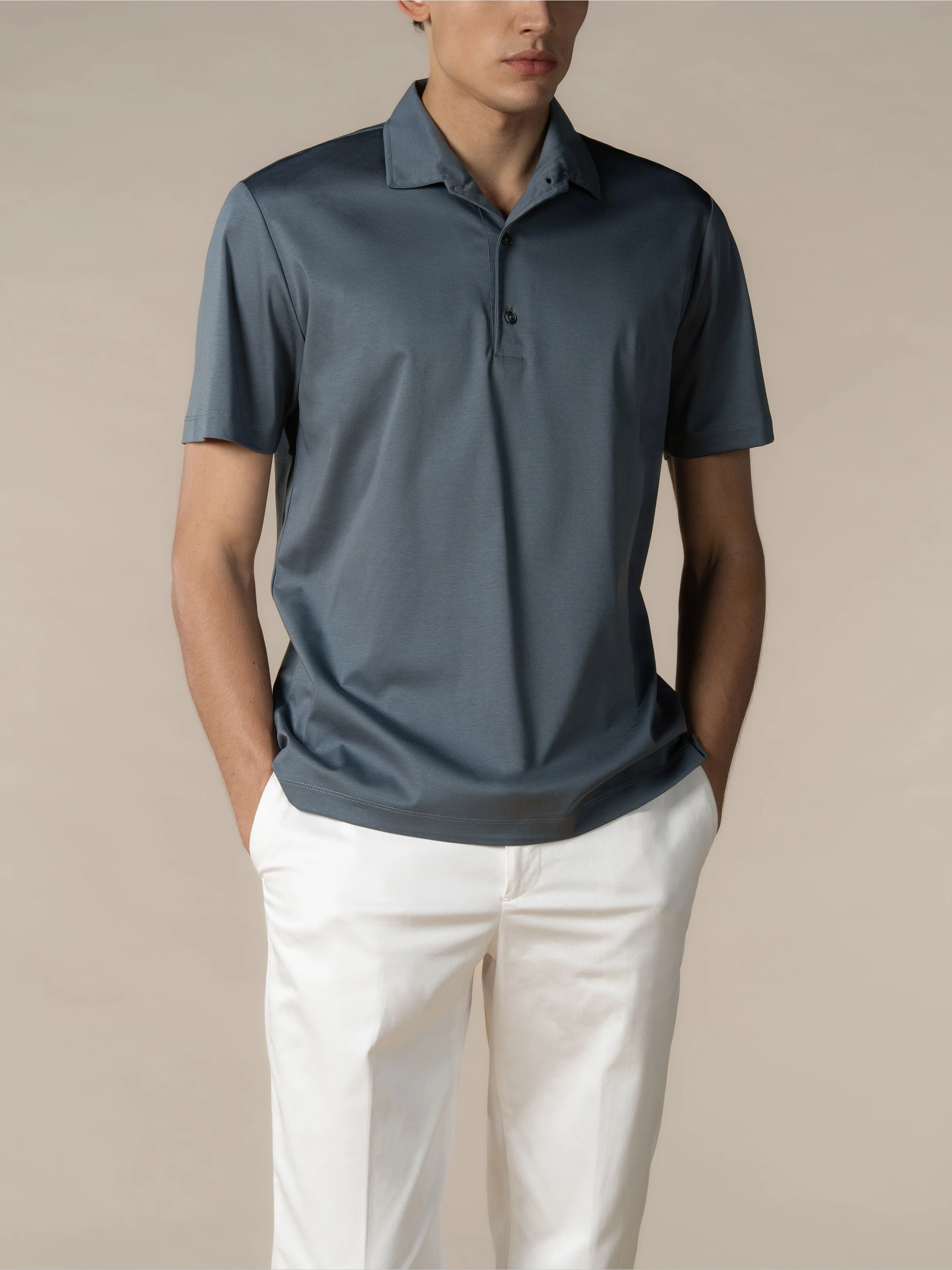 AUR1 Polo Steel Blue - Image 2