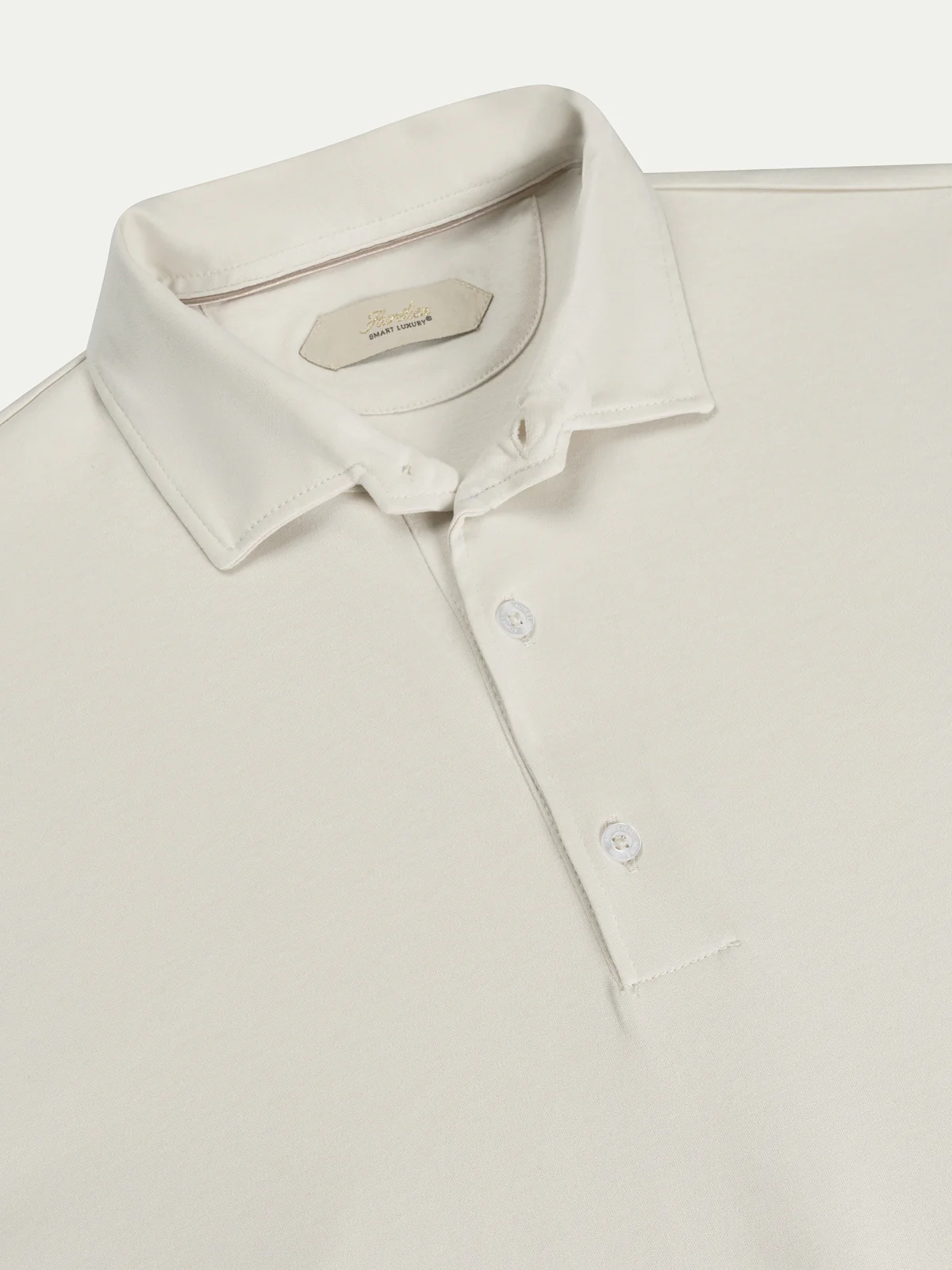 AUR1 Longsleeve Polo Ecru - Image 3