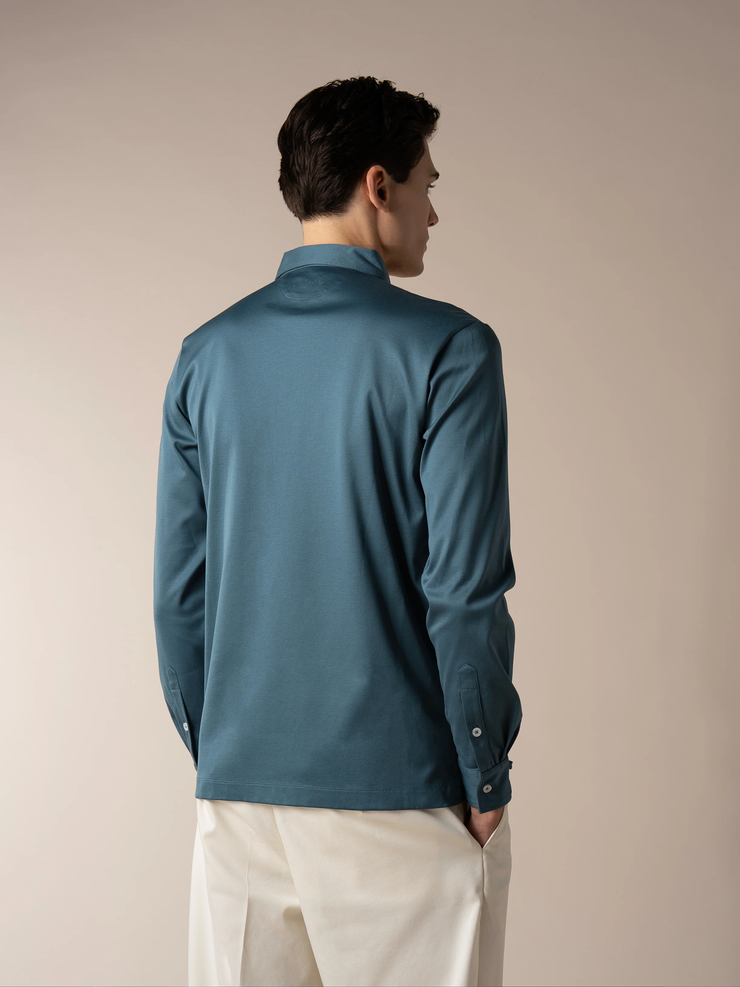AUR1 Longsleeve Polo Sea Green - Image 5
