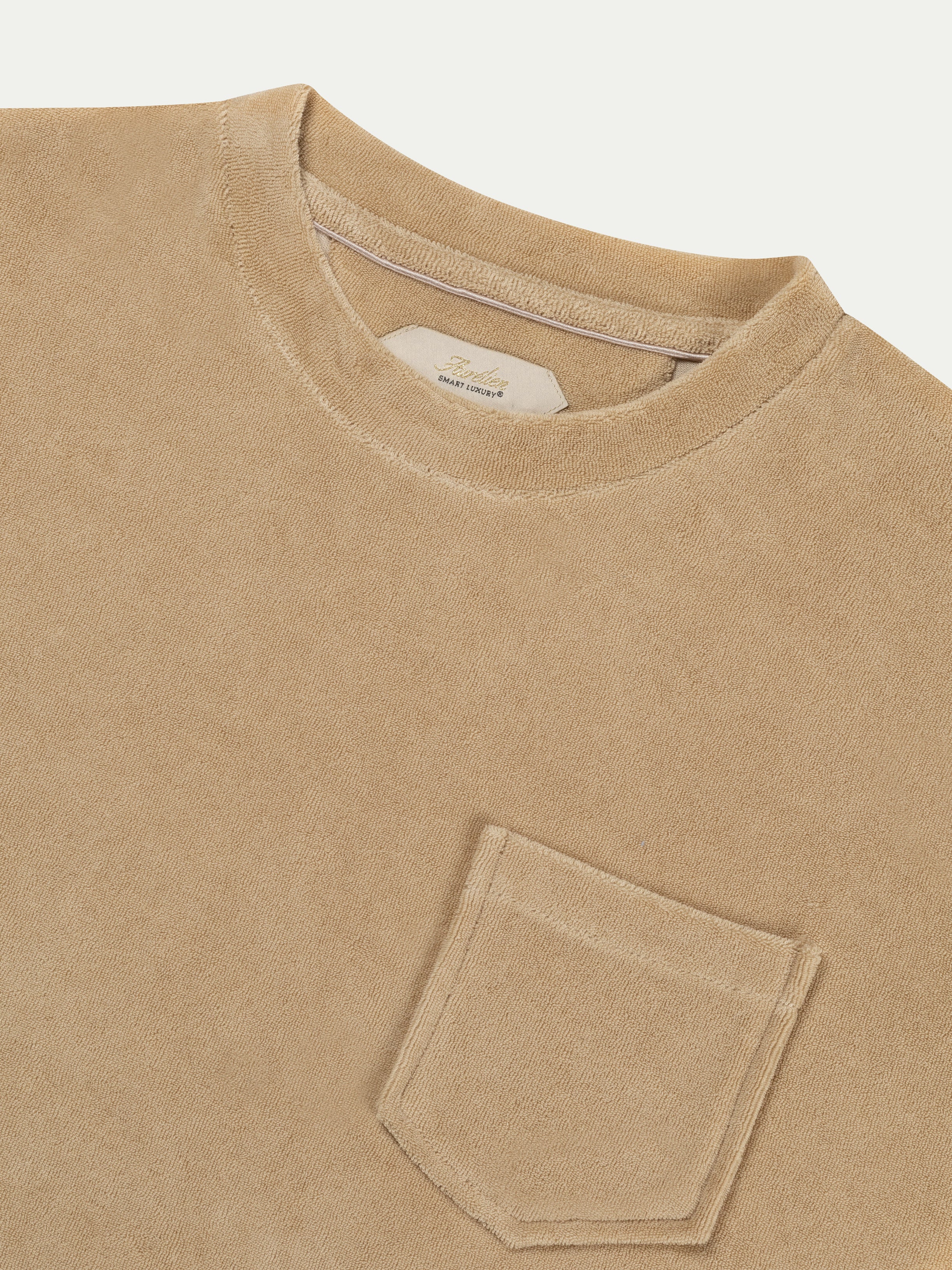 Beige Terry Towelling T-Shirt - Image 4