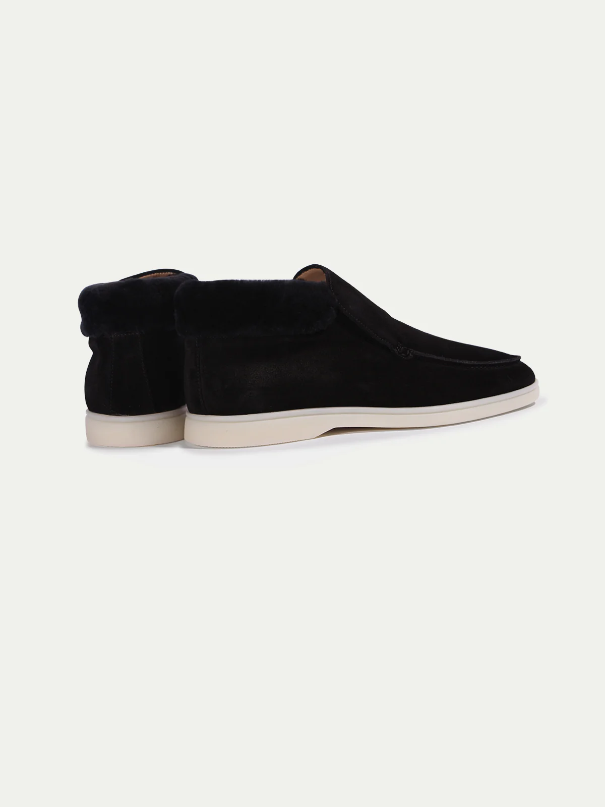 Black City Loafer with Shearling - Image 4