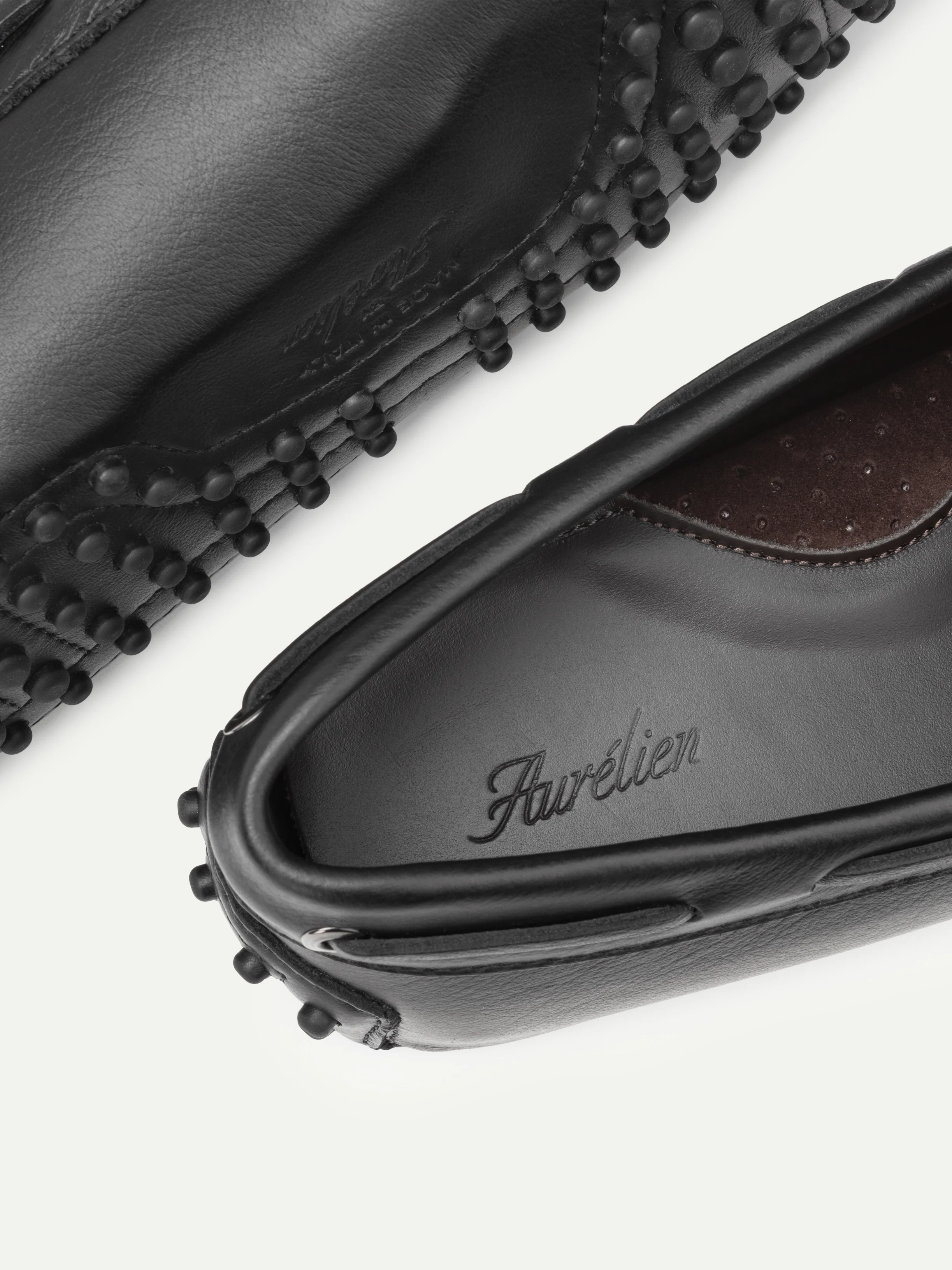 Black Leather Driving Shoes - Image 3