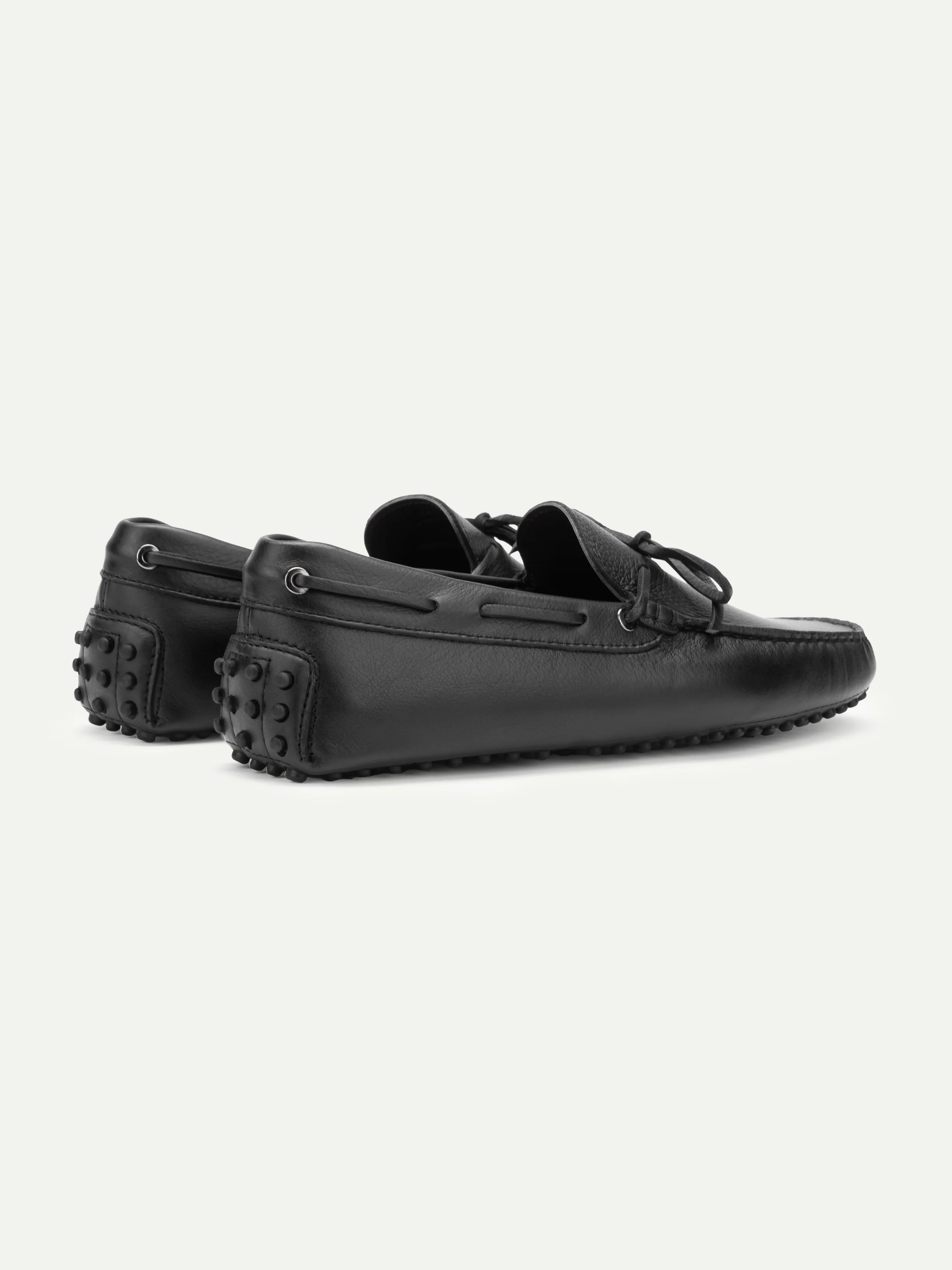 Black Leather Driving Shoes - Image 4