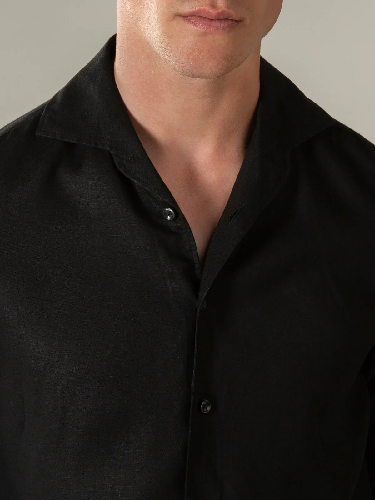 Black Linen Seaside Shirt - Image 3