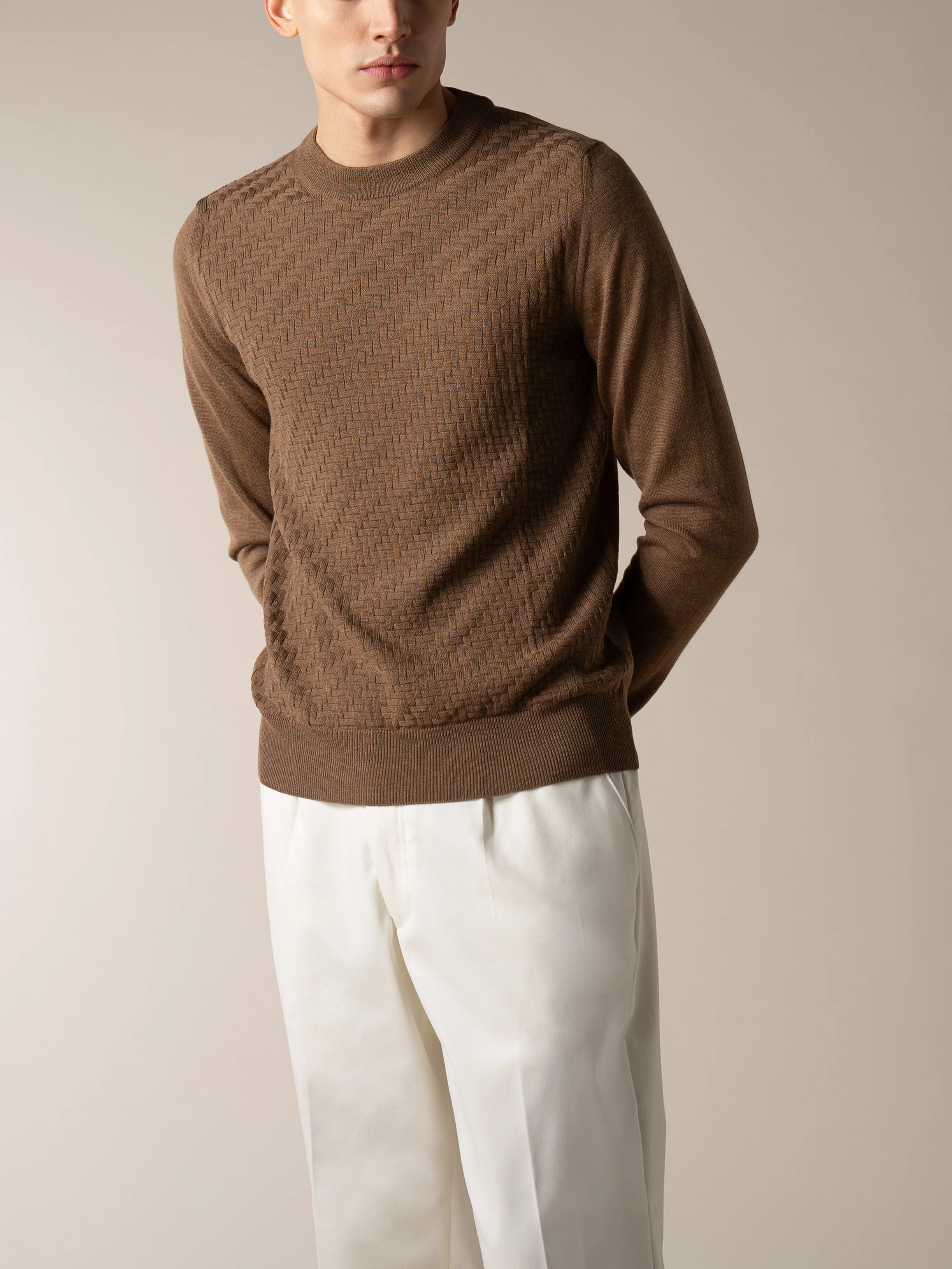 Brown City Crew Basket Weave - Image 2