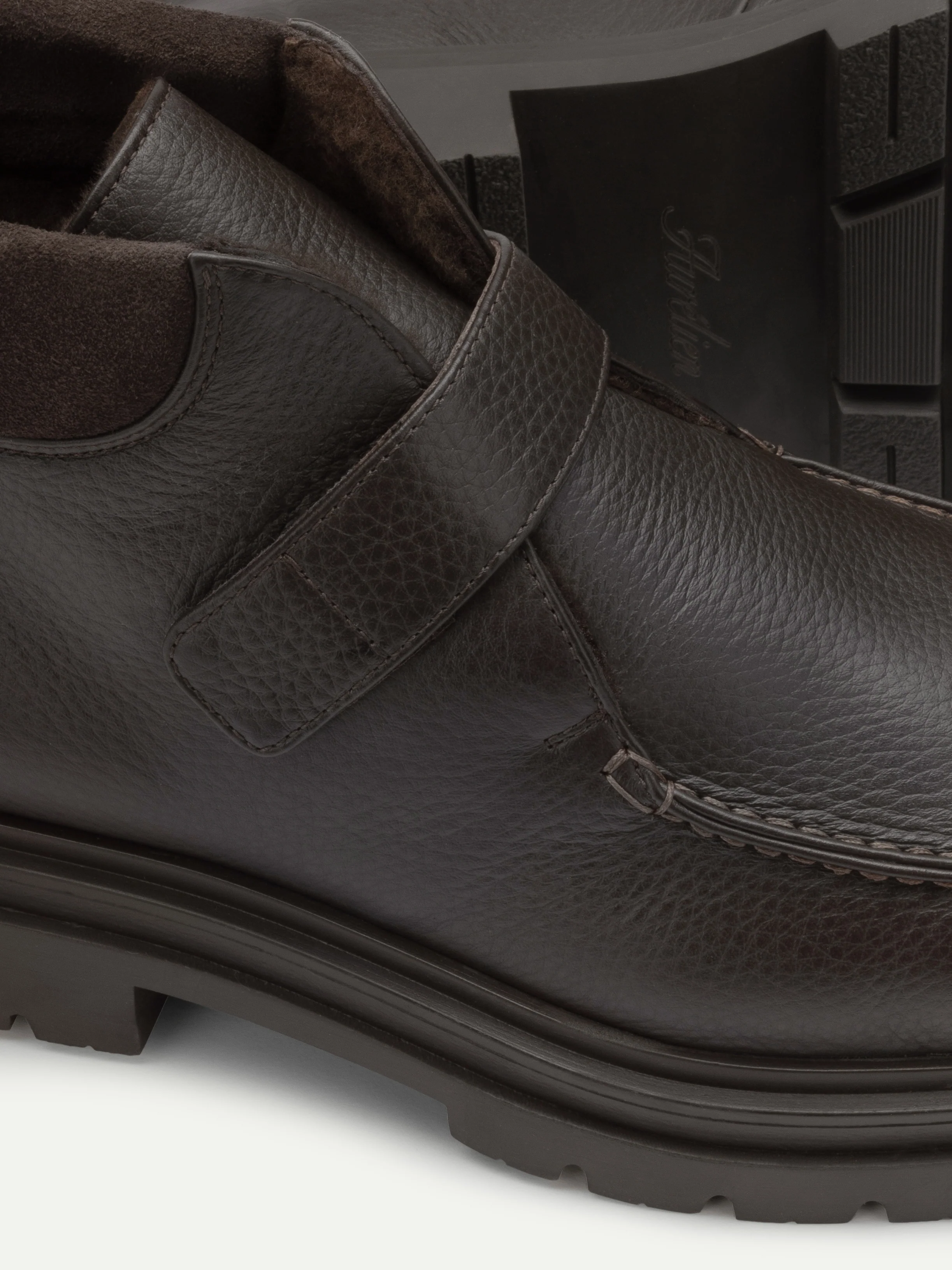 Brown Grain Alpine Boot with Fur - Image 2