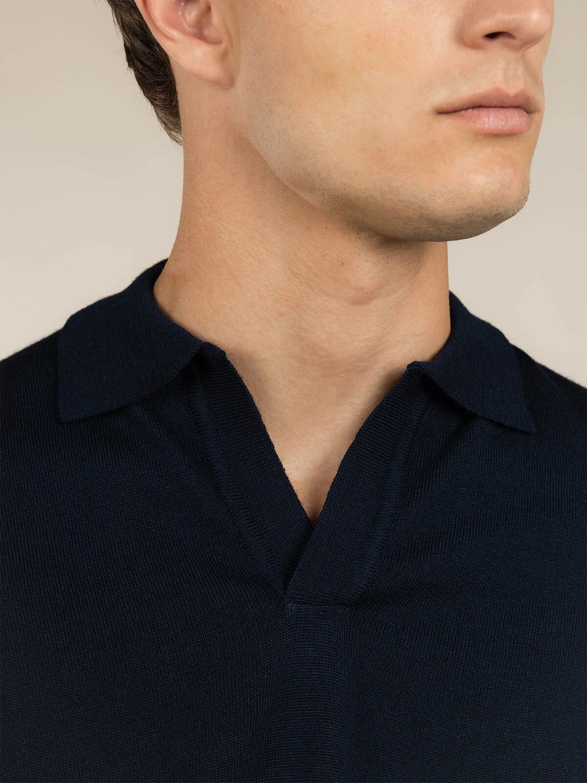 Buttonless AUR1 Polo Navy - Image 4