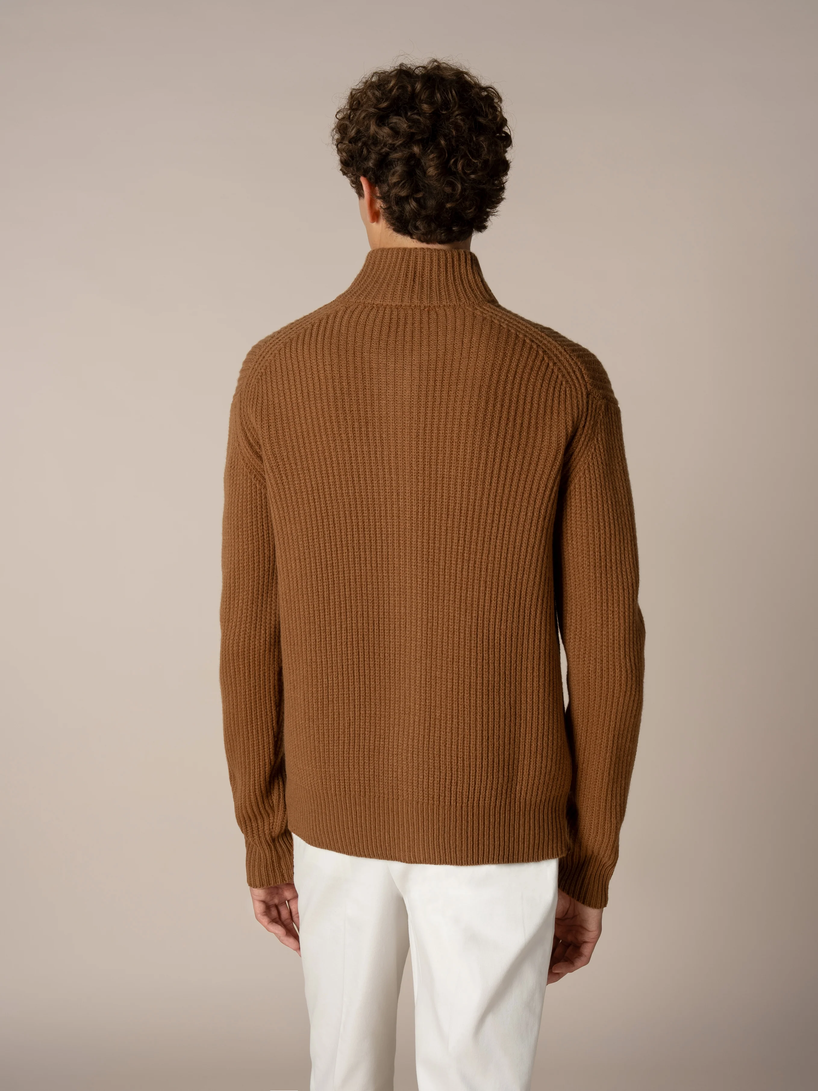 Caramel Alpine Ribbed Vest - Image 5