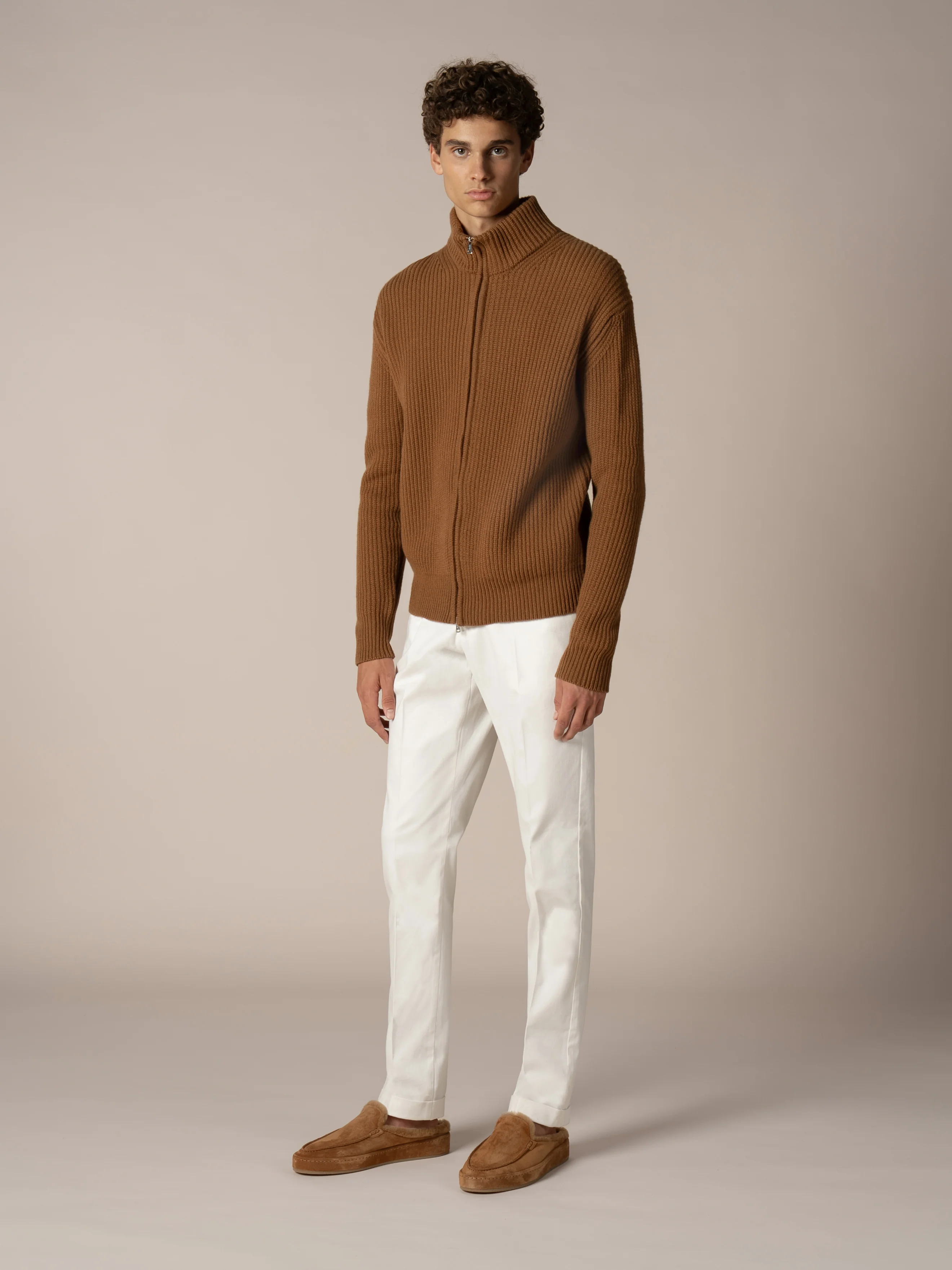 Caramel Alpine Ribbed Vest - Image 6