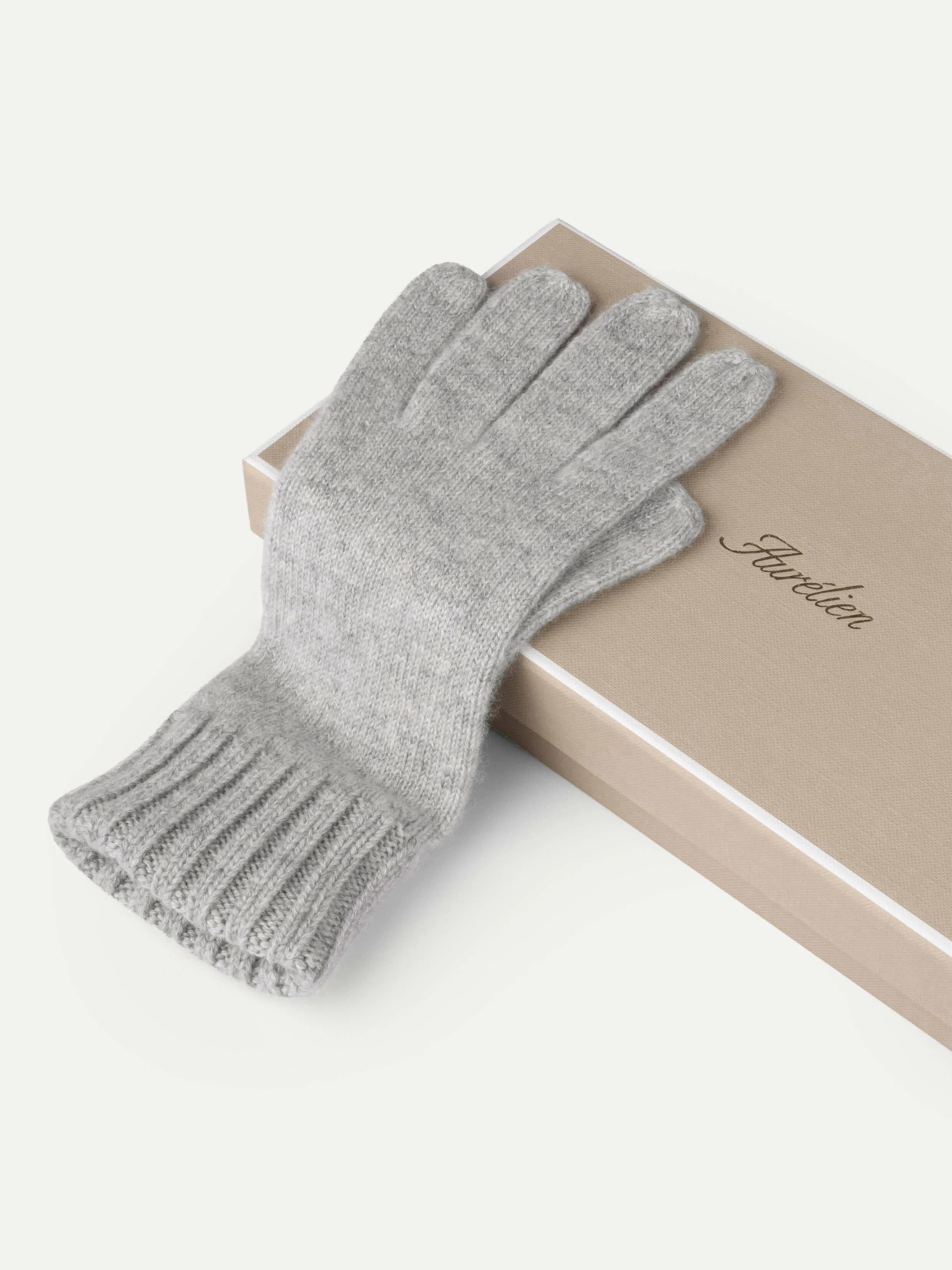 Light Grey Wintertime Gloves - Image 2