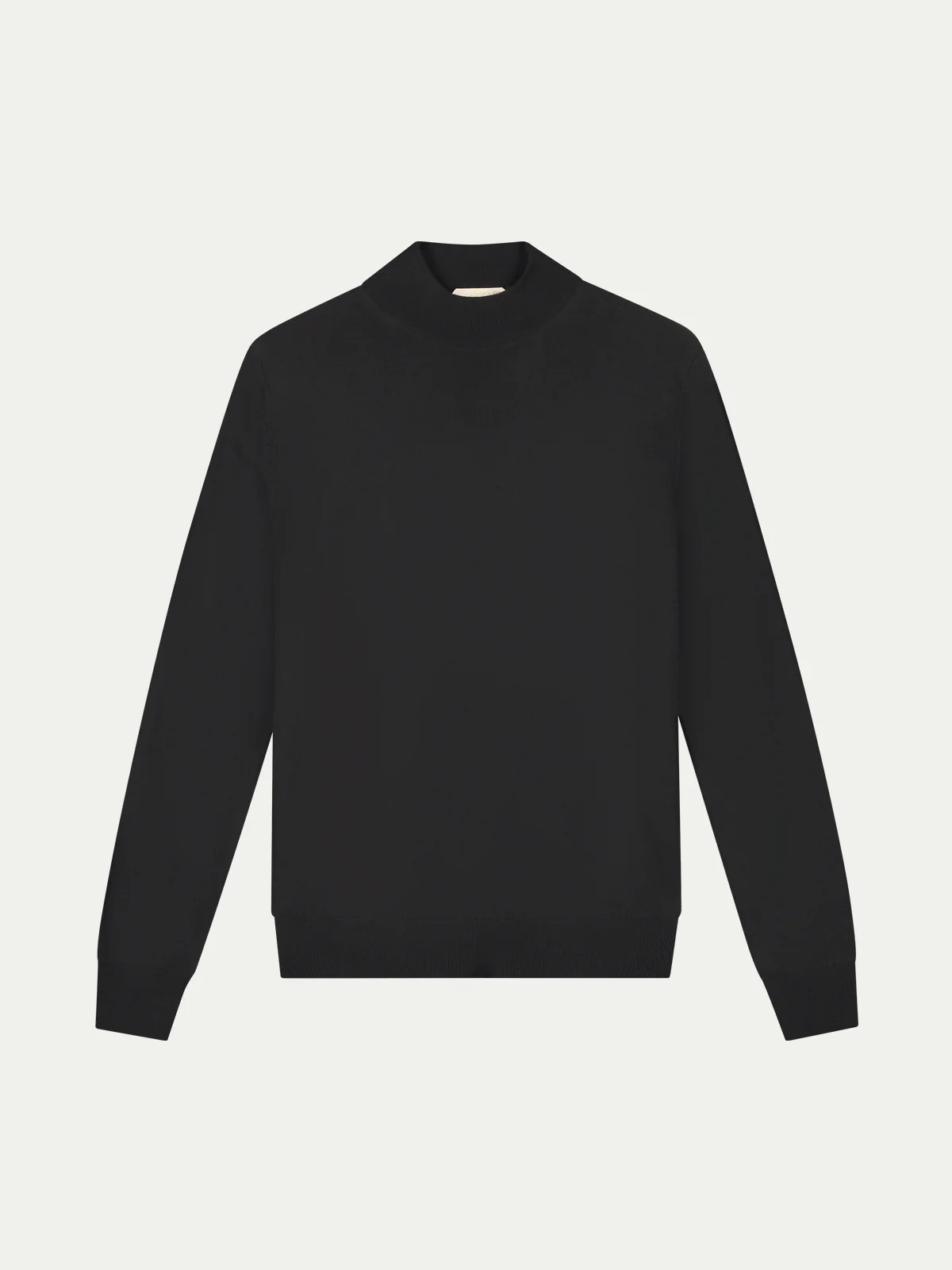 Extrafine Merino Mockneck Black