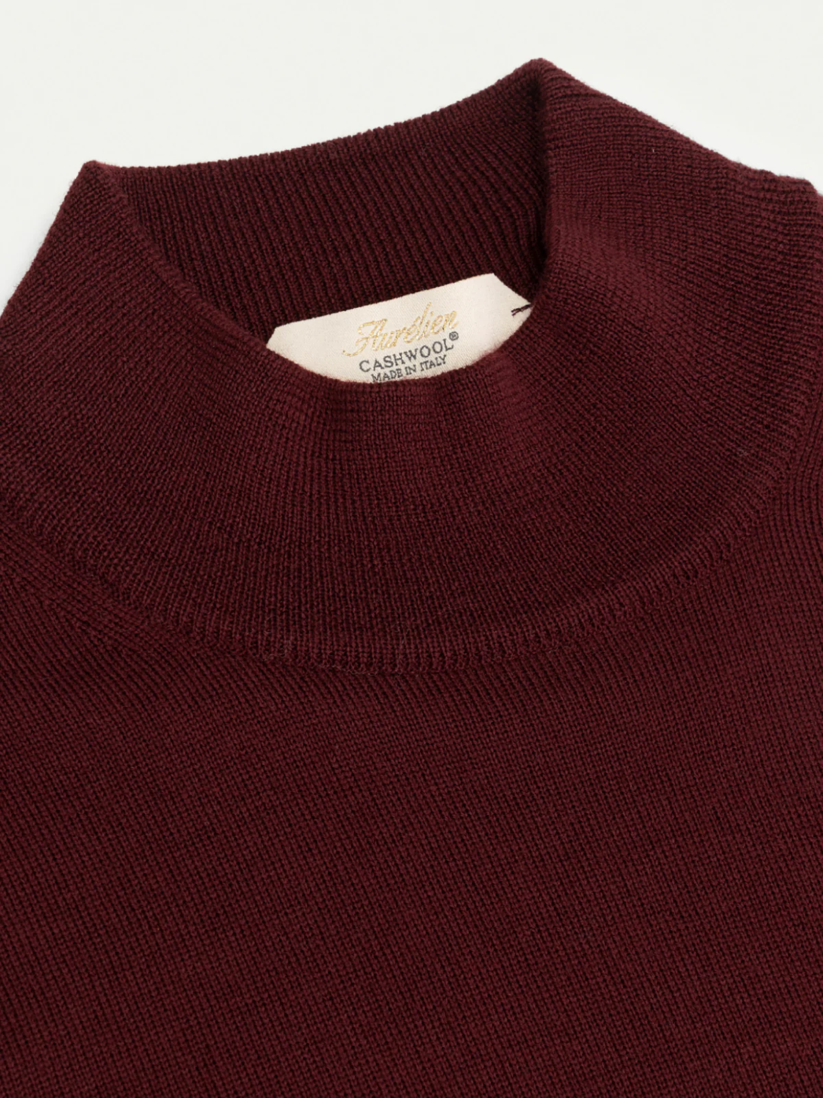 Extrafine Merino Mockneck Burgundy - Image 3