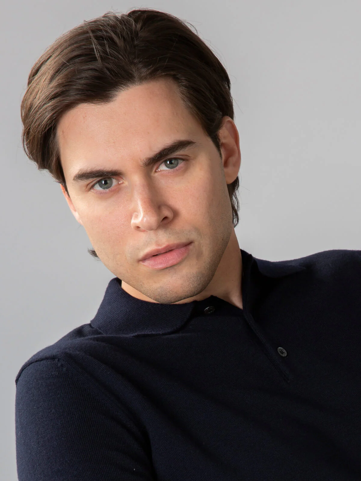 Extrafine Merino Polo Navy - Image 3