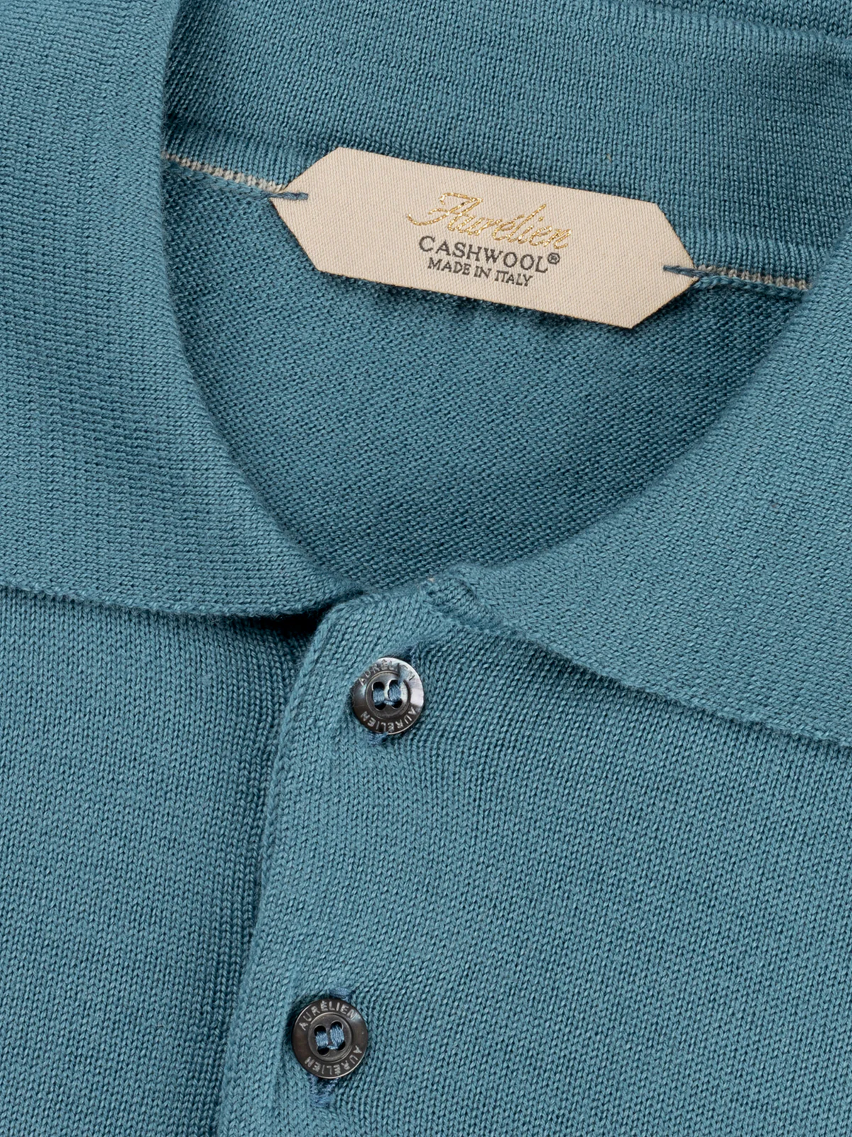 Extrafine Merino Polo Sapphire Blue - Image 3