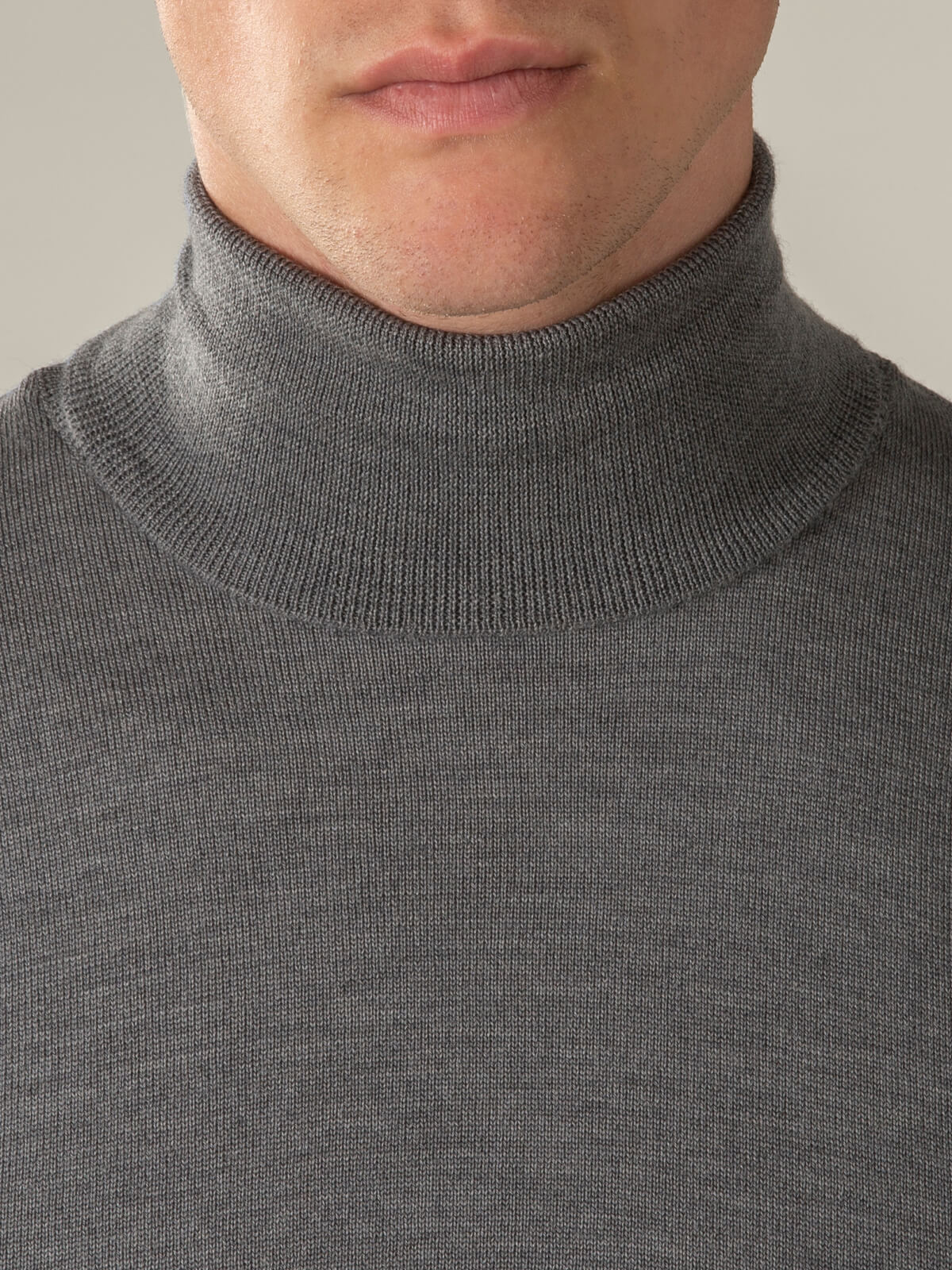 Extrafine Merino Rollneck Dark Grey - Image 3