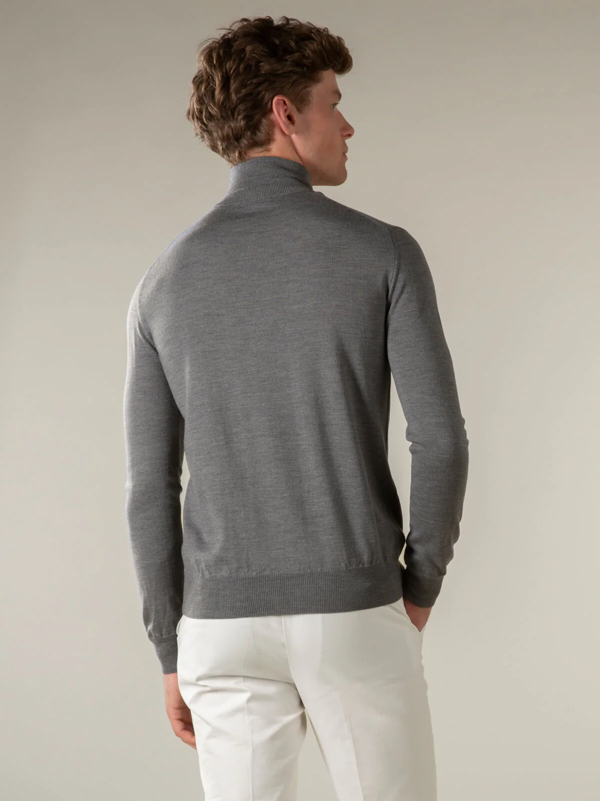 Extrafine Merino Rollneck Dark Grey - Image 5