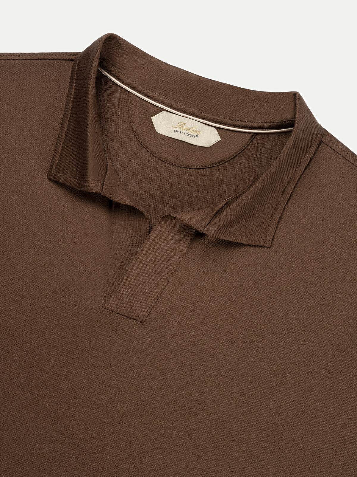 Chocolate Buttonless Polo Shirt - Image 3