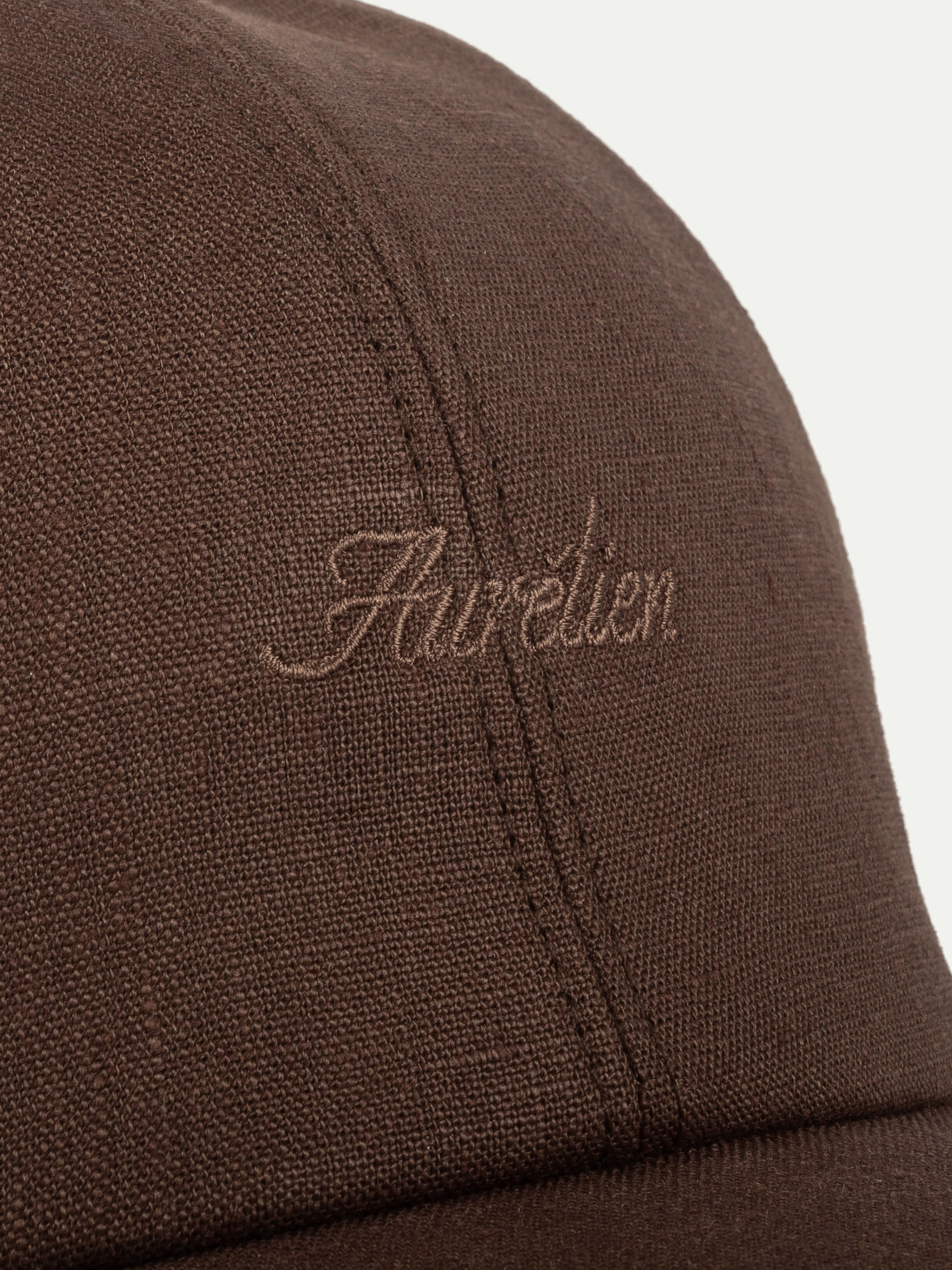 Chocolate Linen Baseball Cap - Image 3