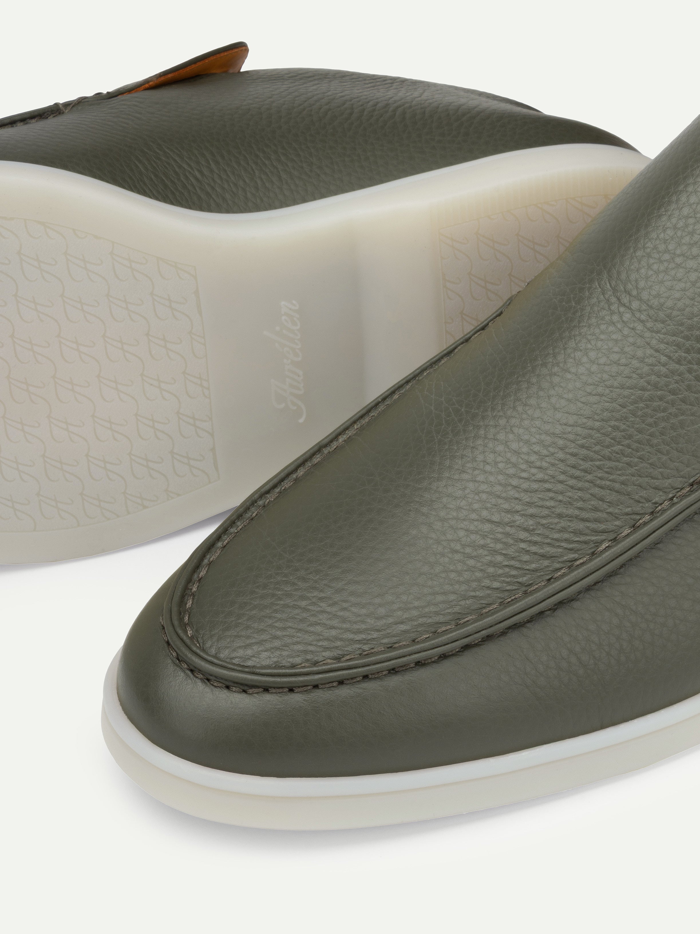 Classic Green Grain City Loafer - Image 3