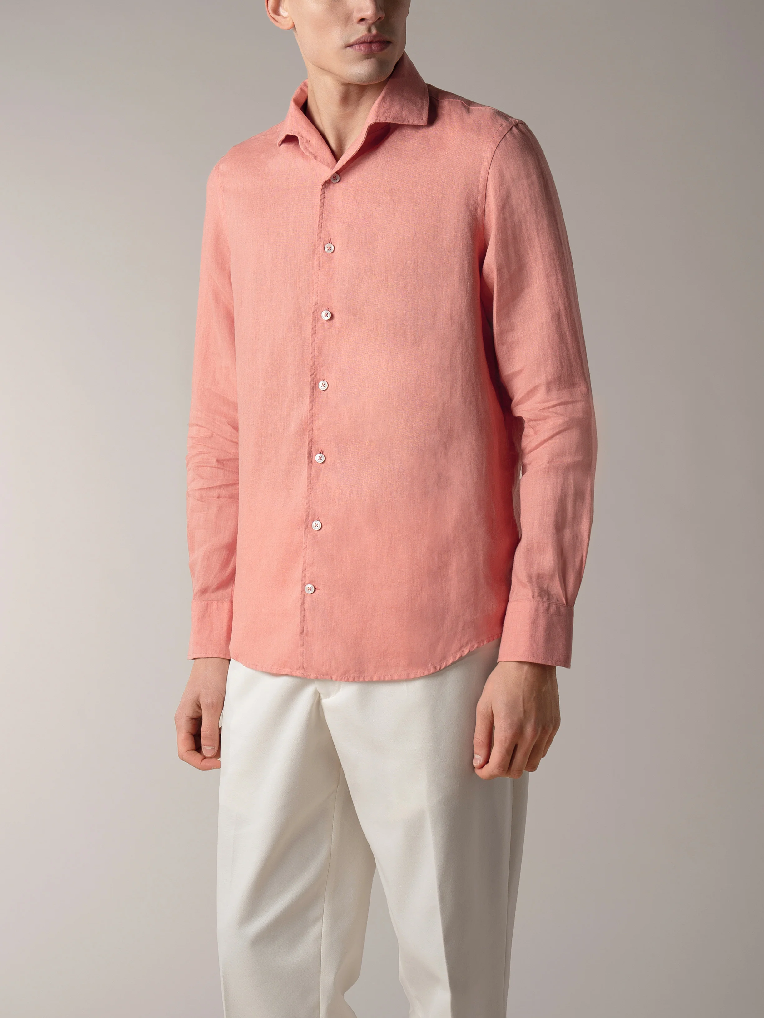 Coral Linen Seaside Shirt - Image 2
