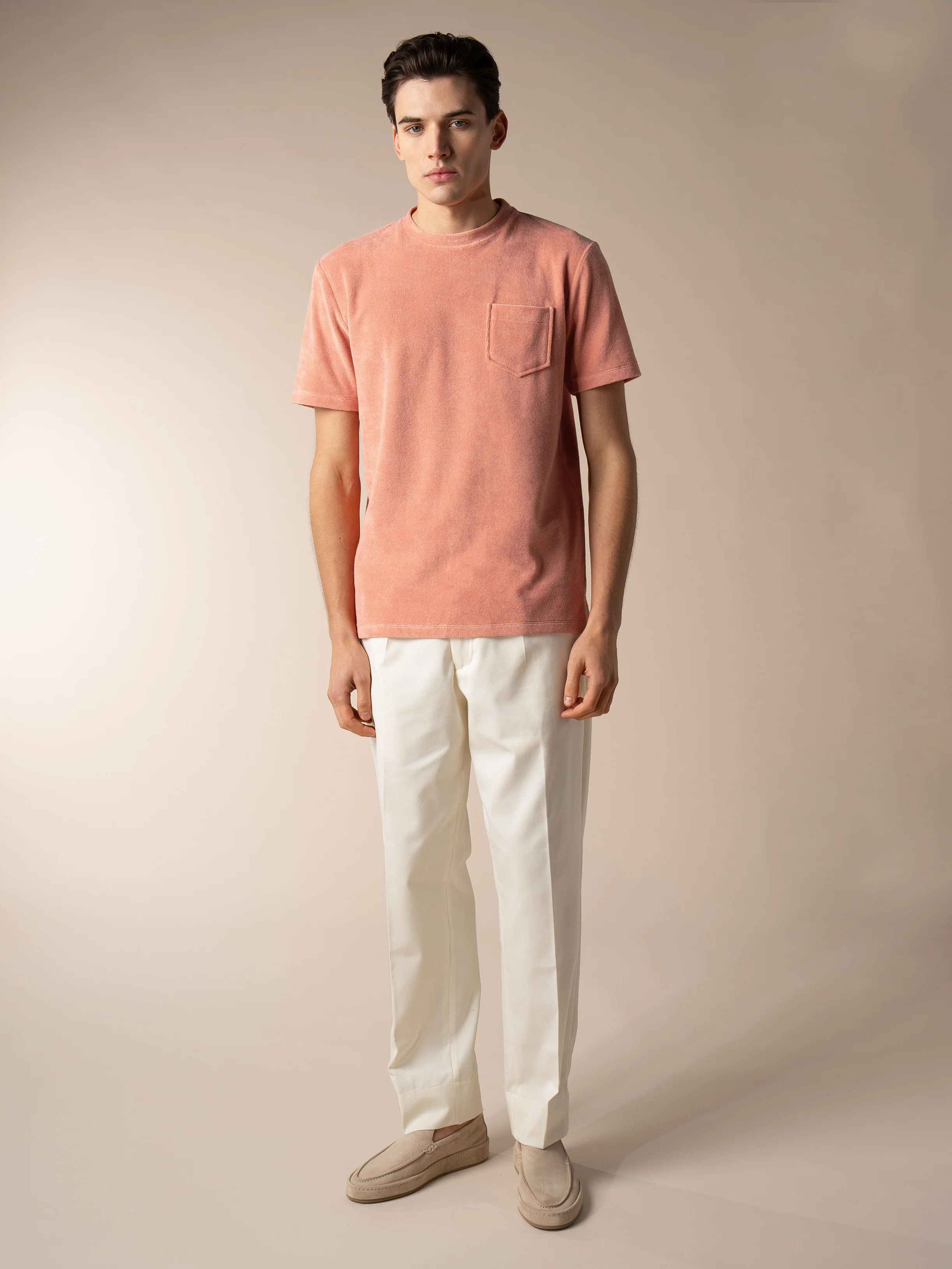 Coral Terry Towelling T-Shirt - Image 6