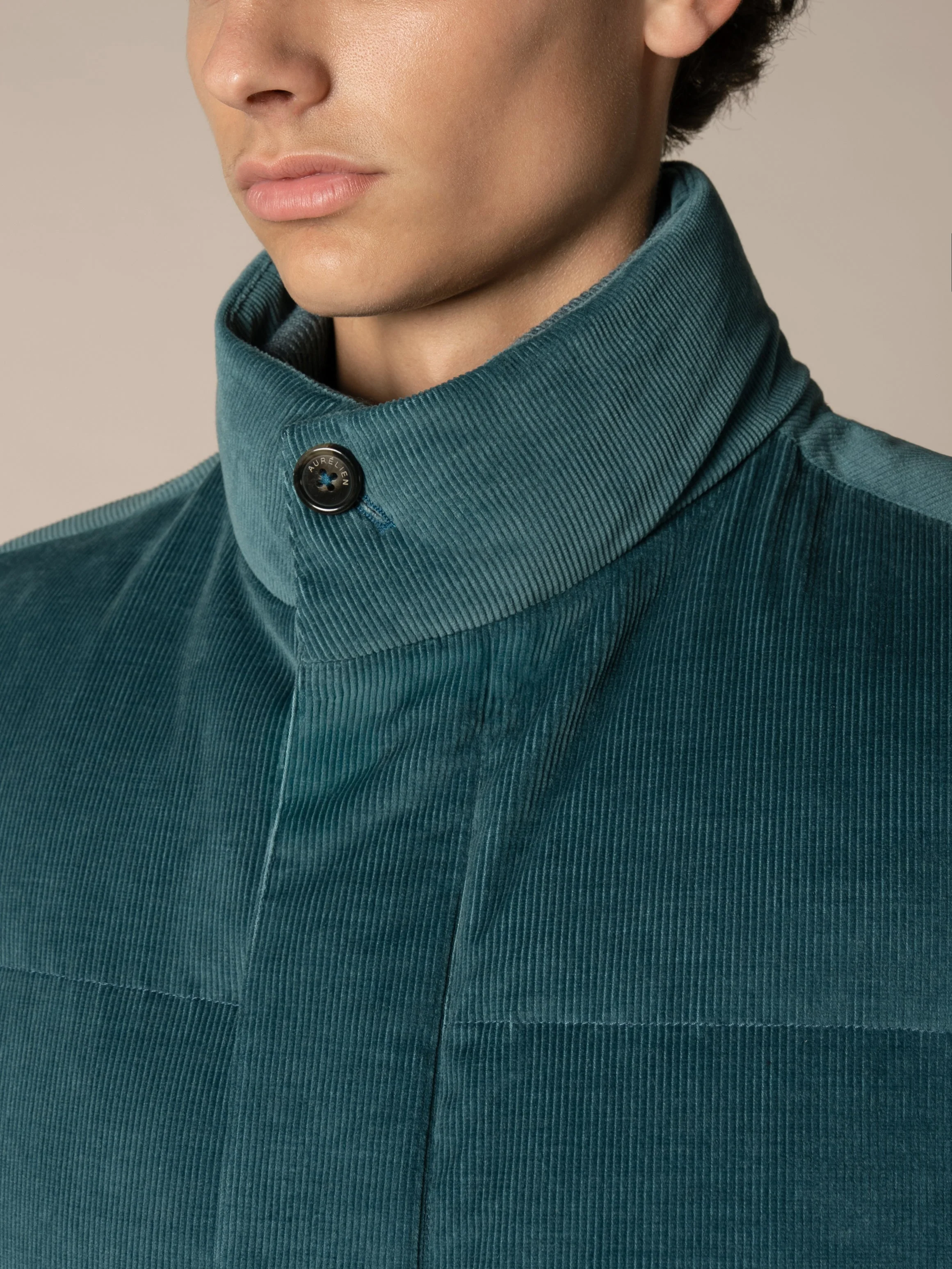 Corduroy AUR1 Body Warmer | Dark Aquamarine - Image 4