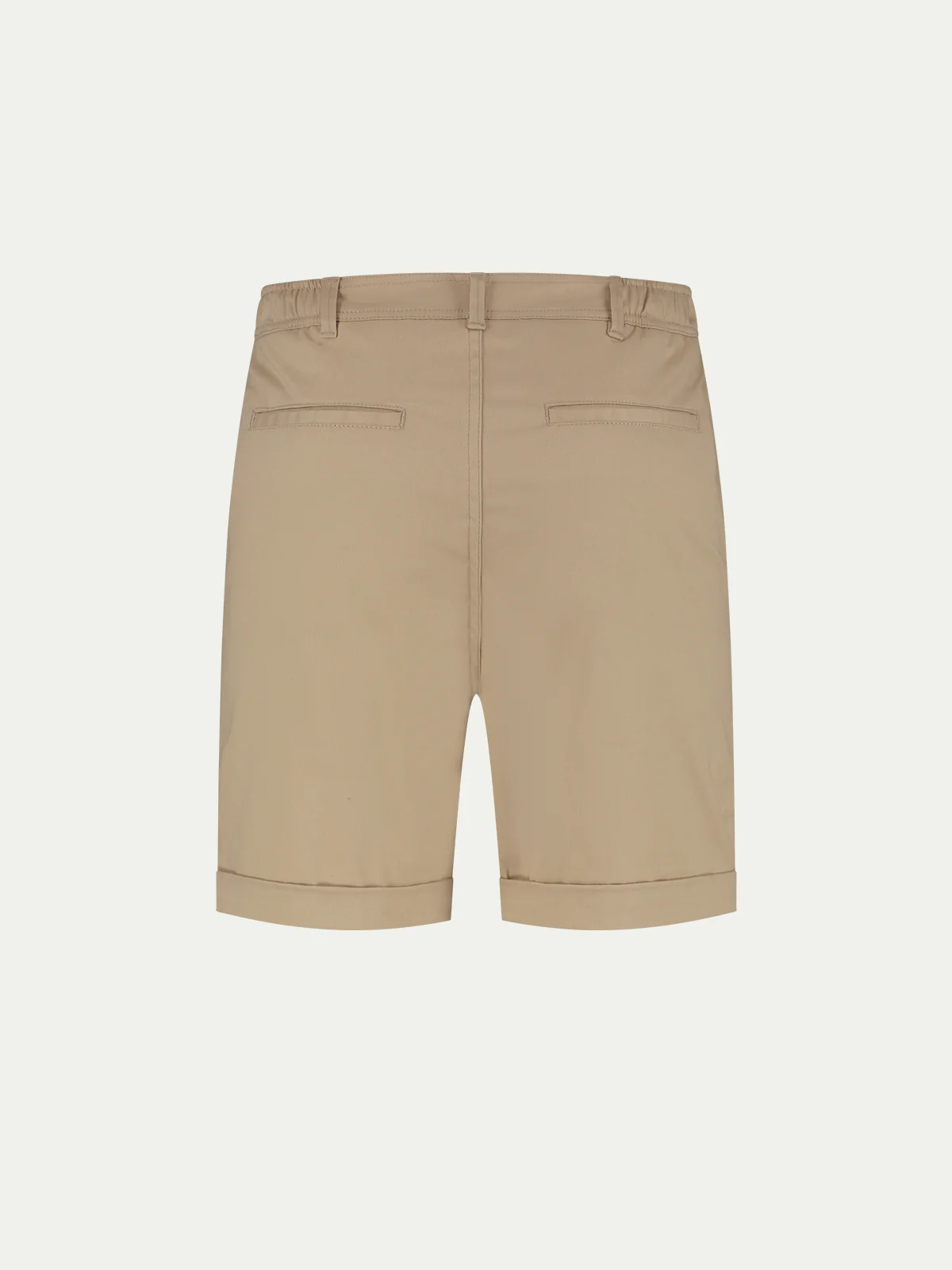 Dark Beige Cotton Seaside Shorts - Image 3