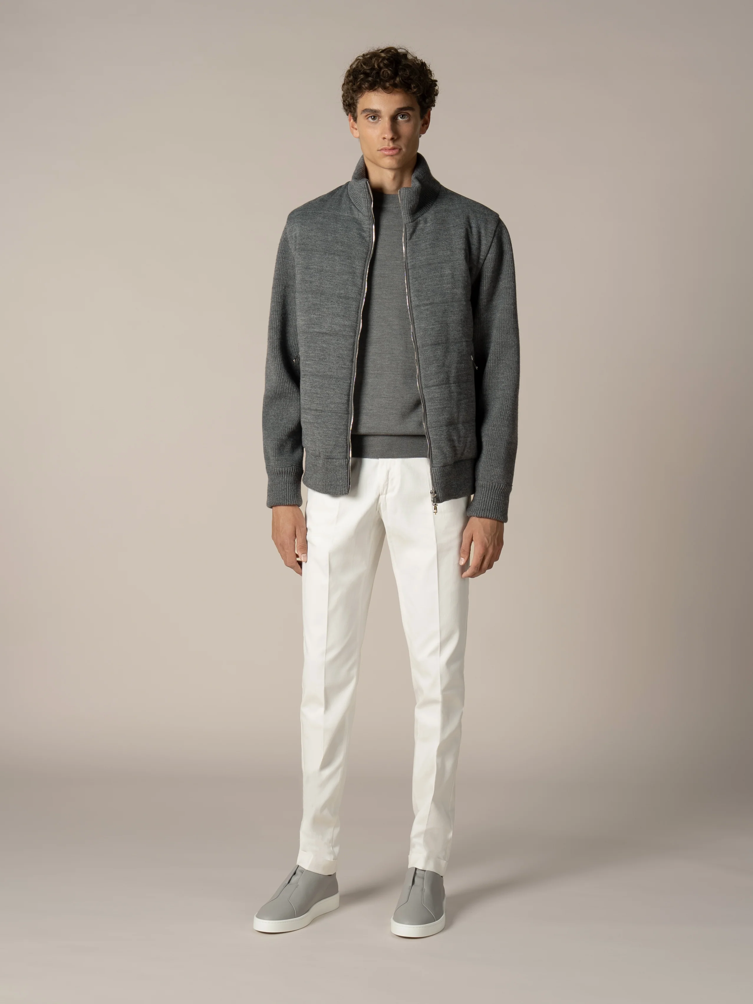 Dark Grey Urban Knit Jacket - Image 6