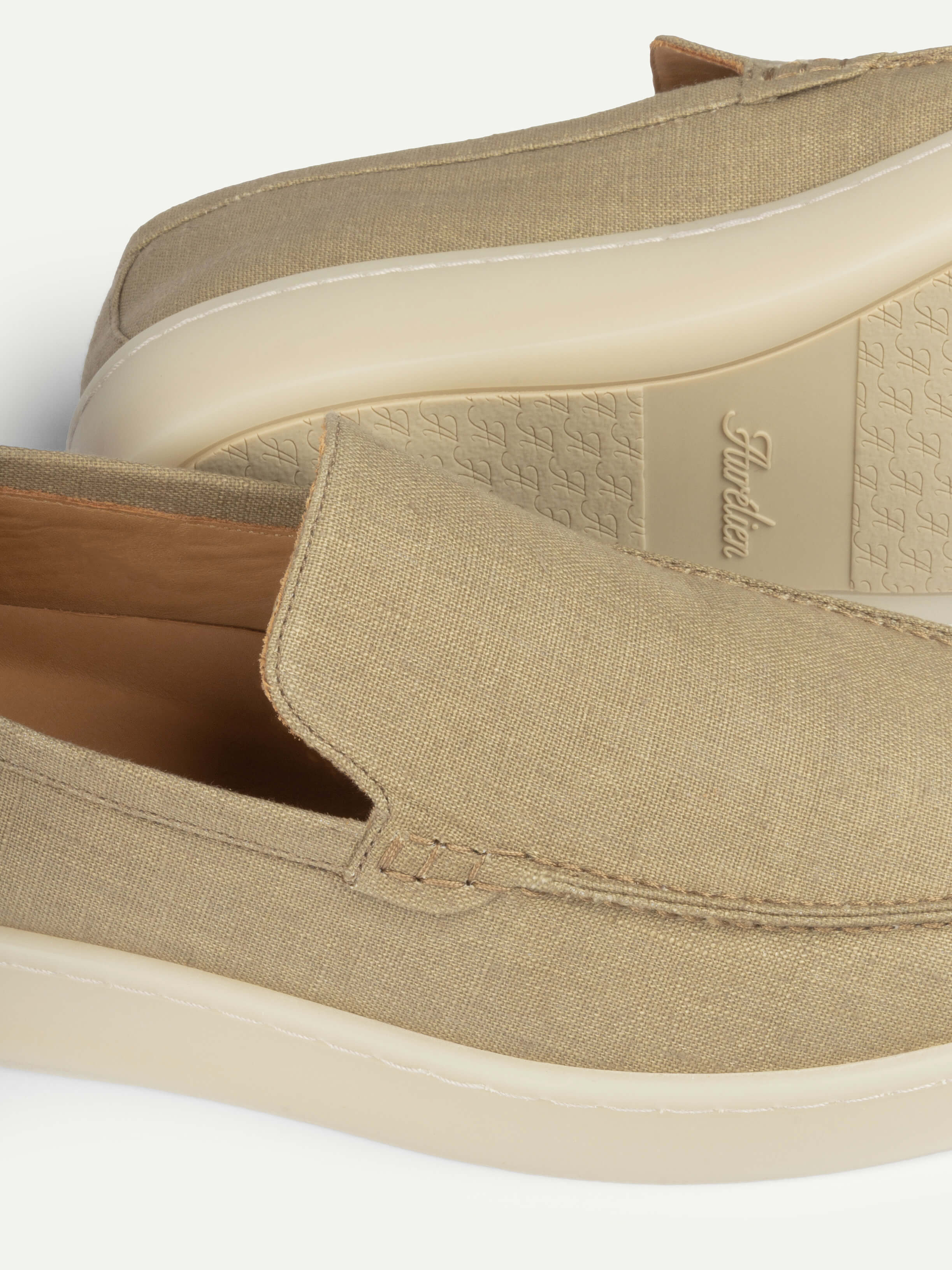 Dark Taupe Linen Urban Loafer - Image 2