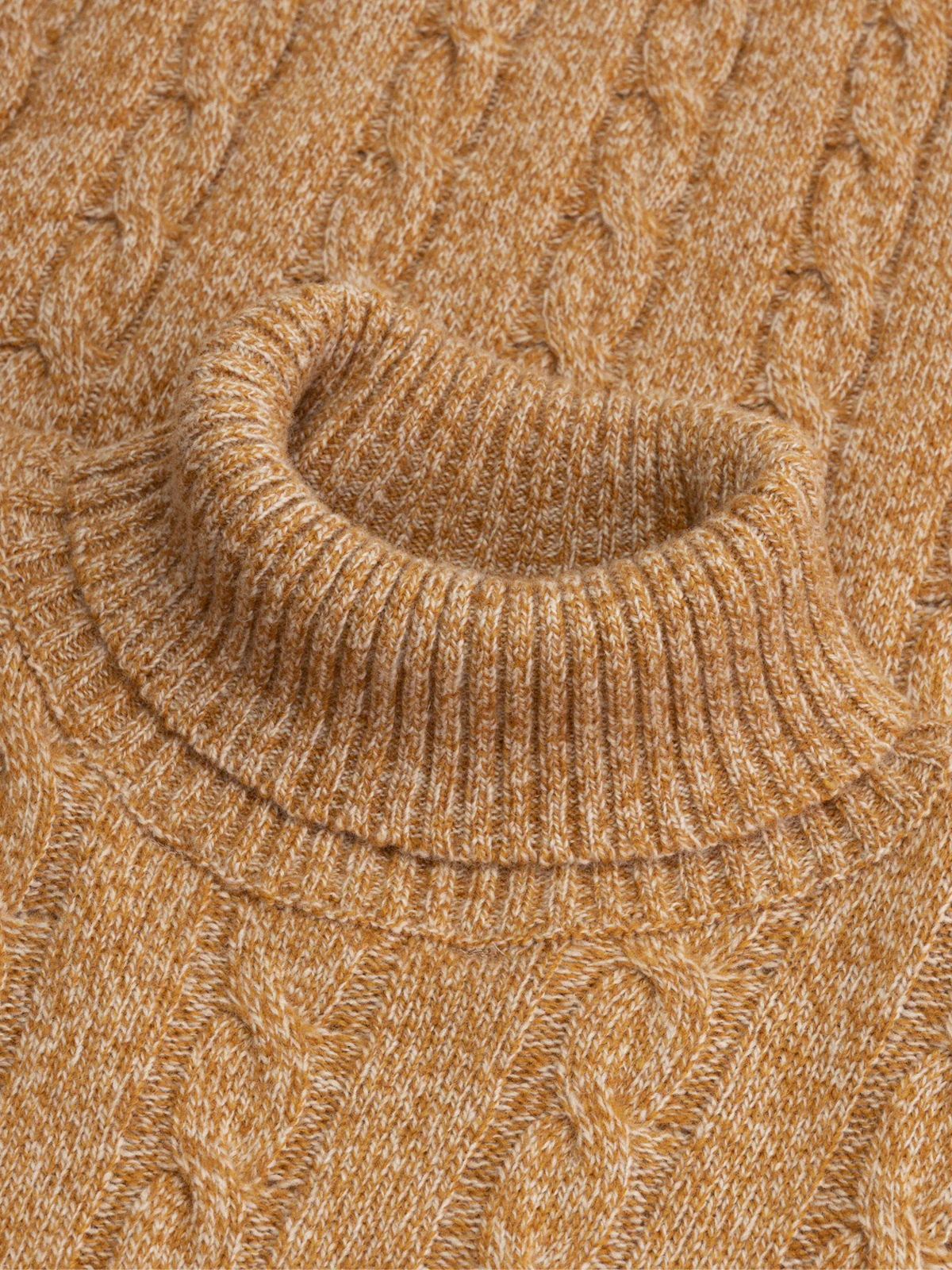 Dolcevita Cable Knit Sweater Gold - Image 4
