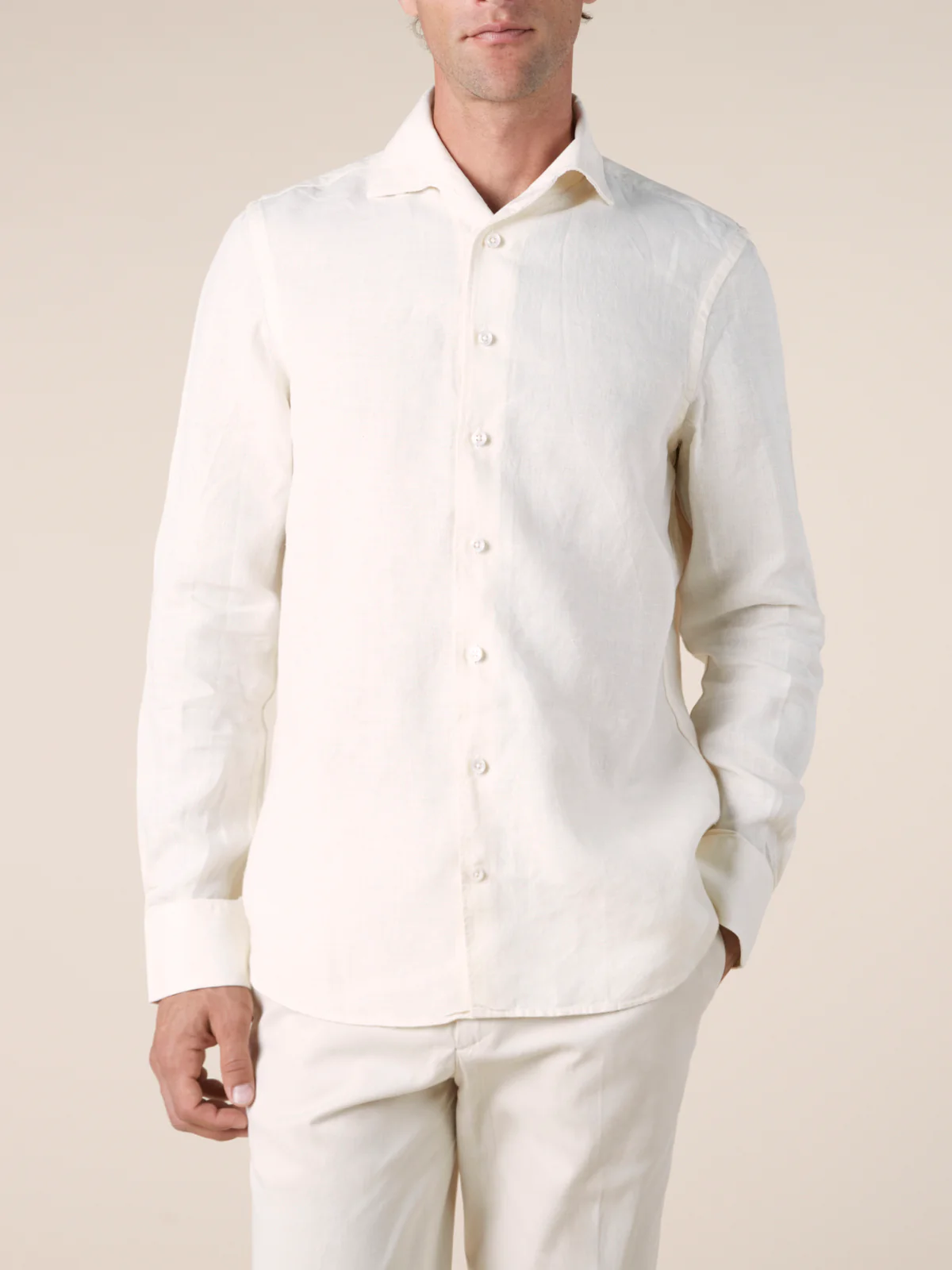 Ecru Linen Seaside Shirt - Image 2