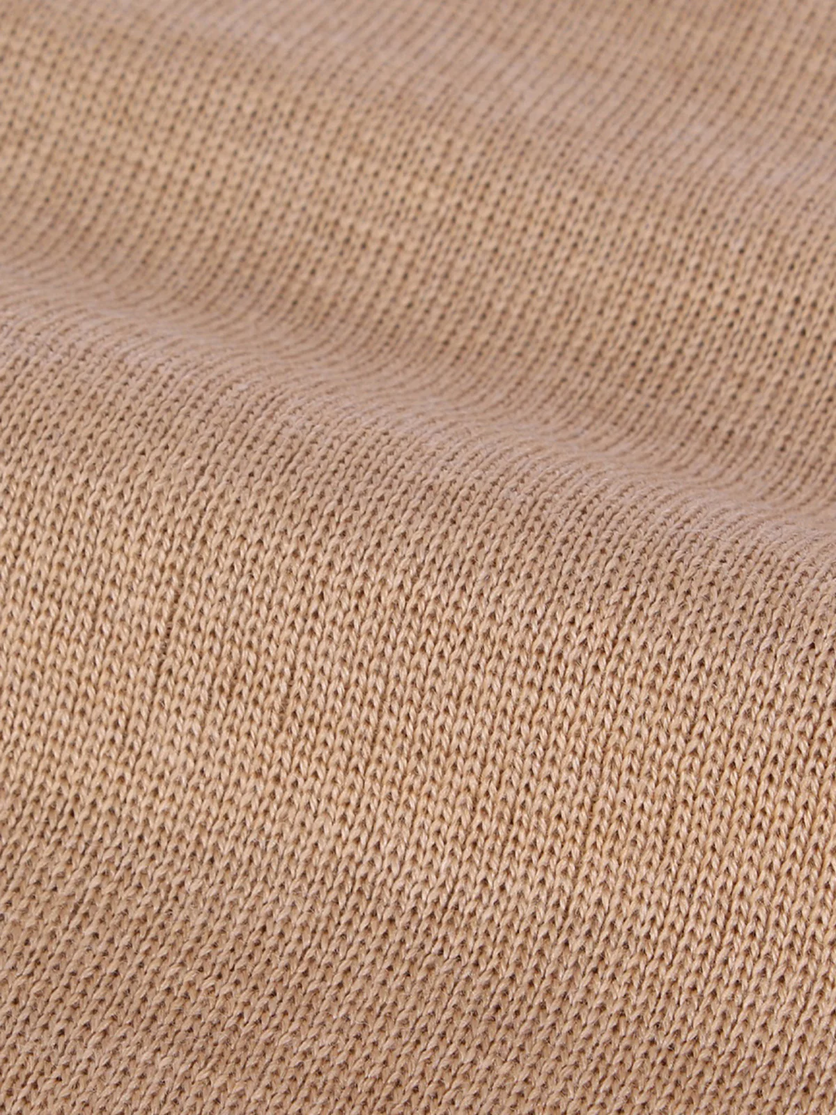 Extrafine Merino Knitted Shirt Beige - Image 4