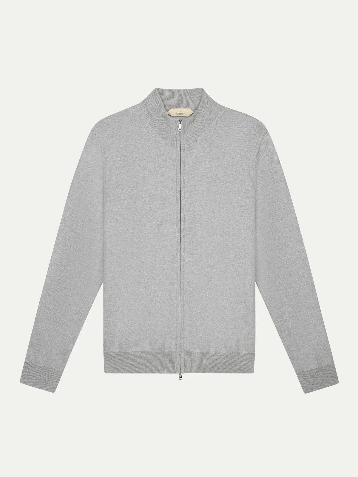 Extrafine Merino Zipper Vest Light Grey