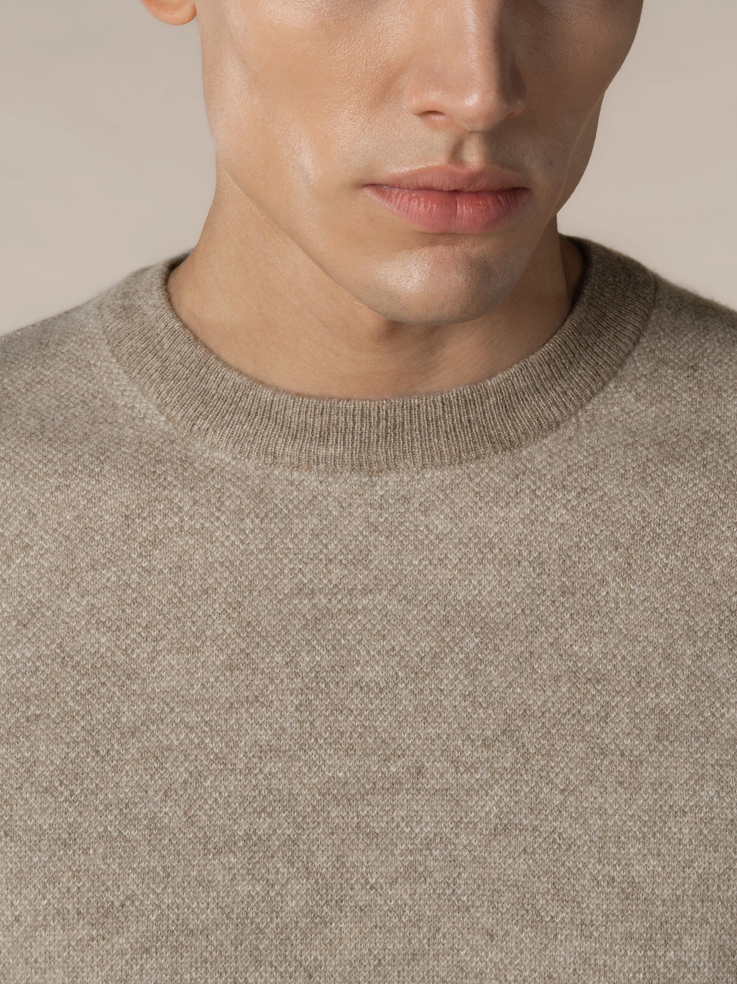 Greige Jaquard Crew - Image 2