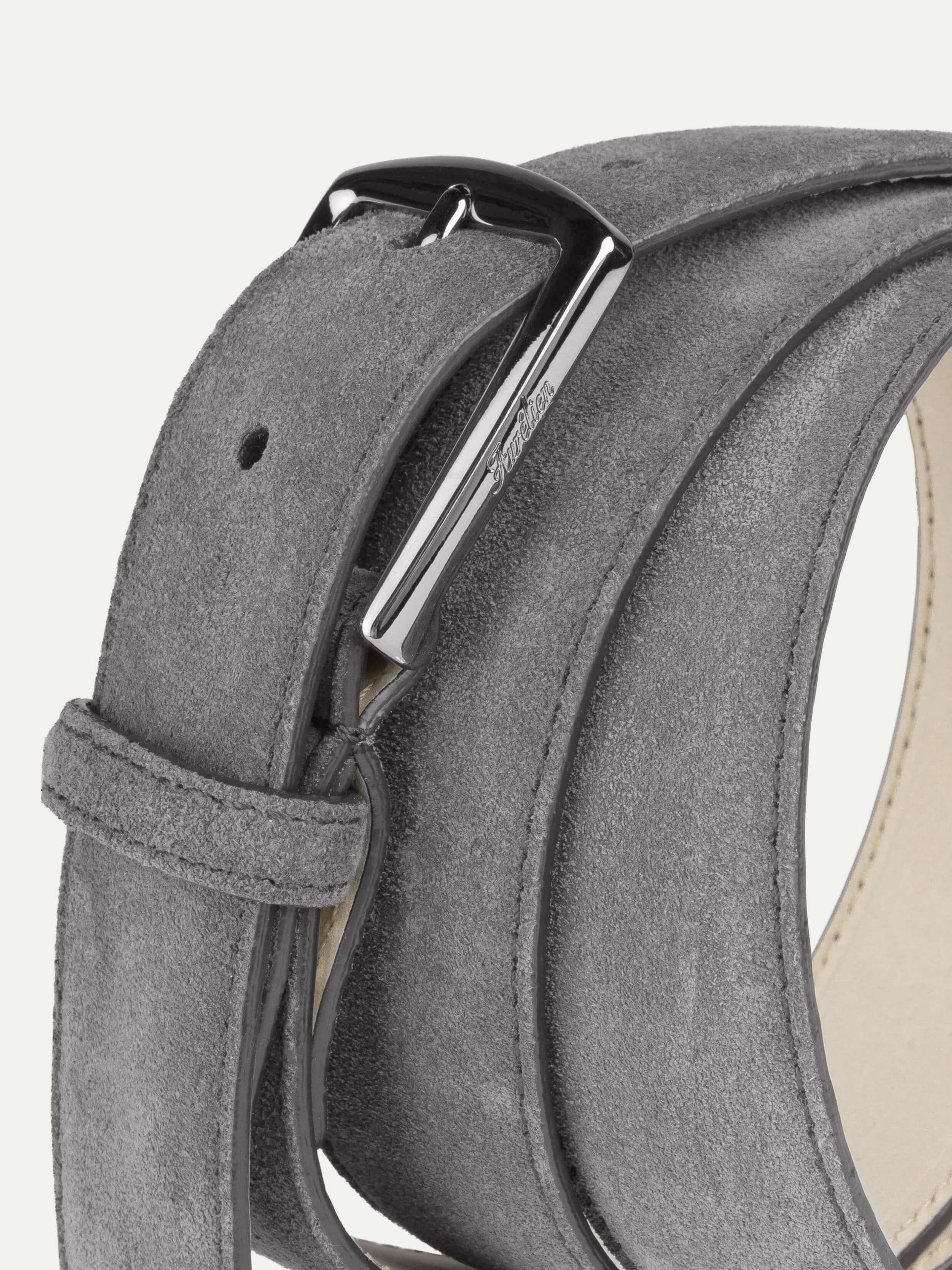 Grey Suede Leather Belt - Image 3