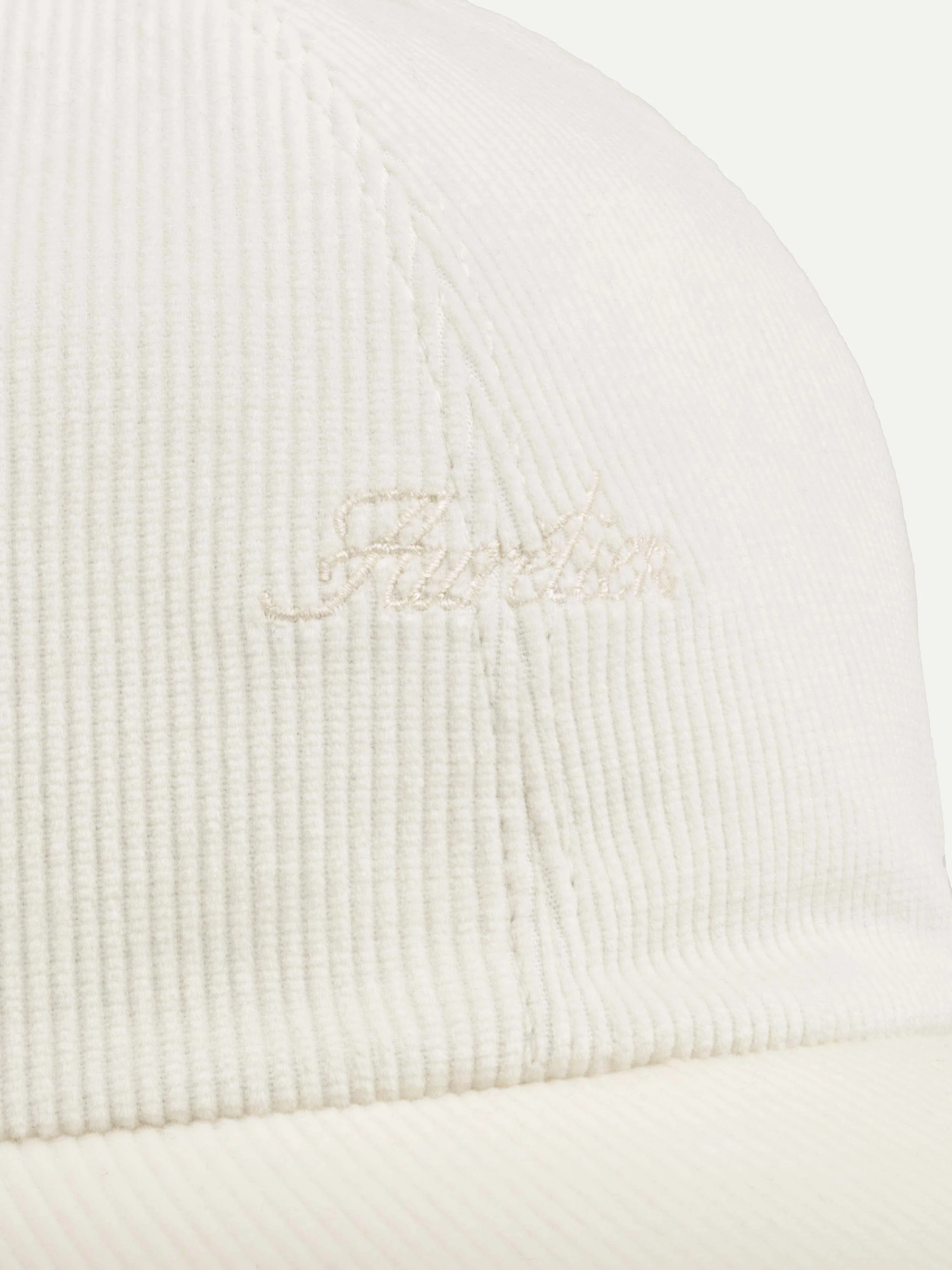 Ivory Corduroy Baseball Cap - Image 3