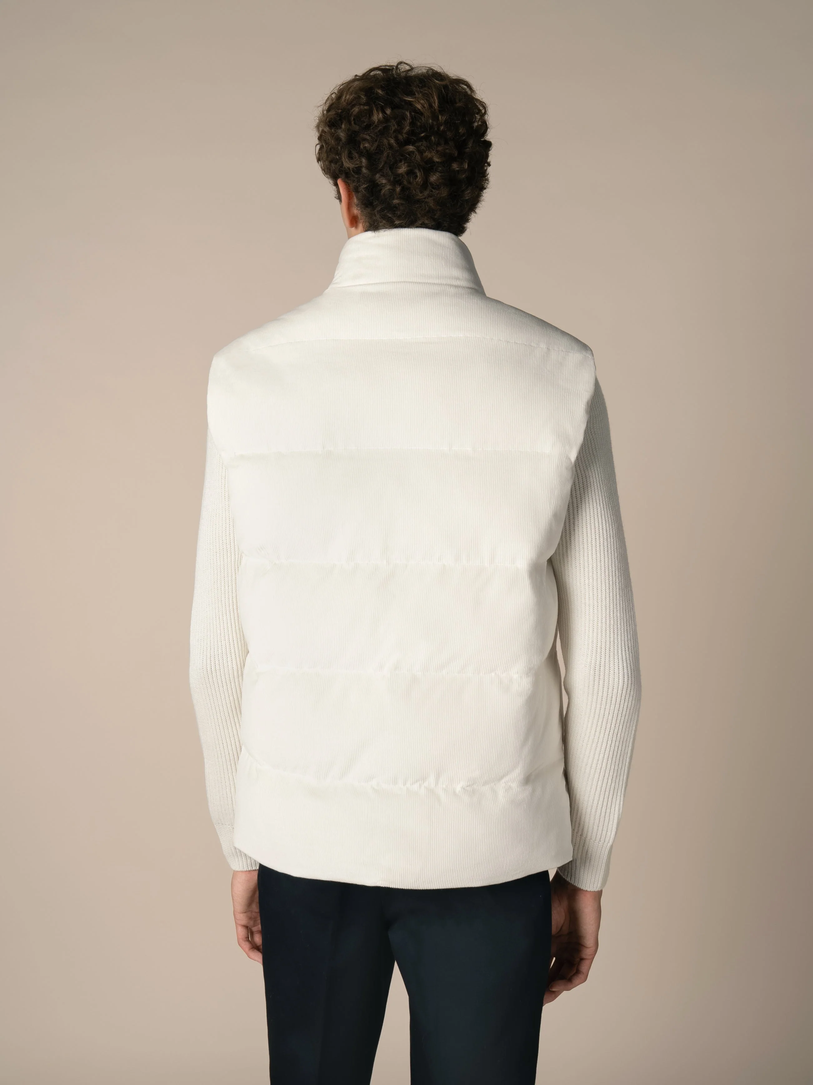 Corduroy AUR1 Body Warmer | Ivory - Image 5