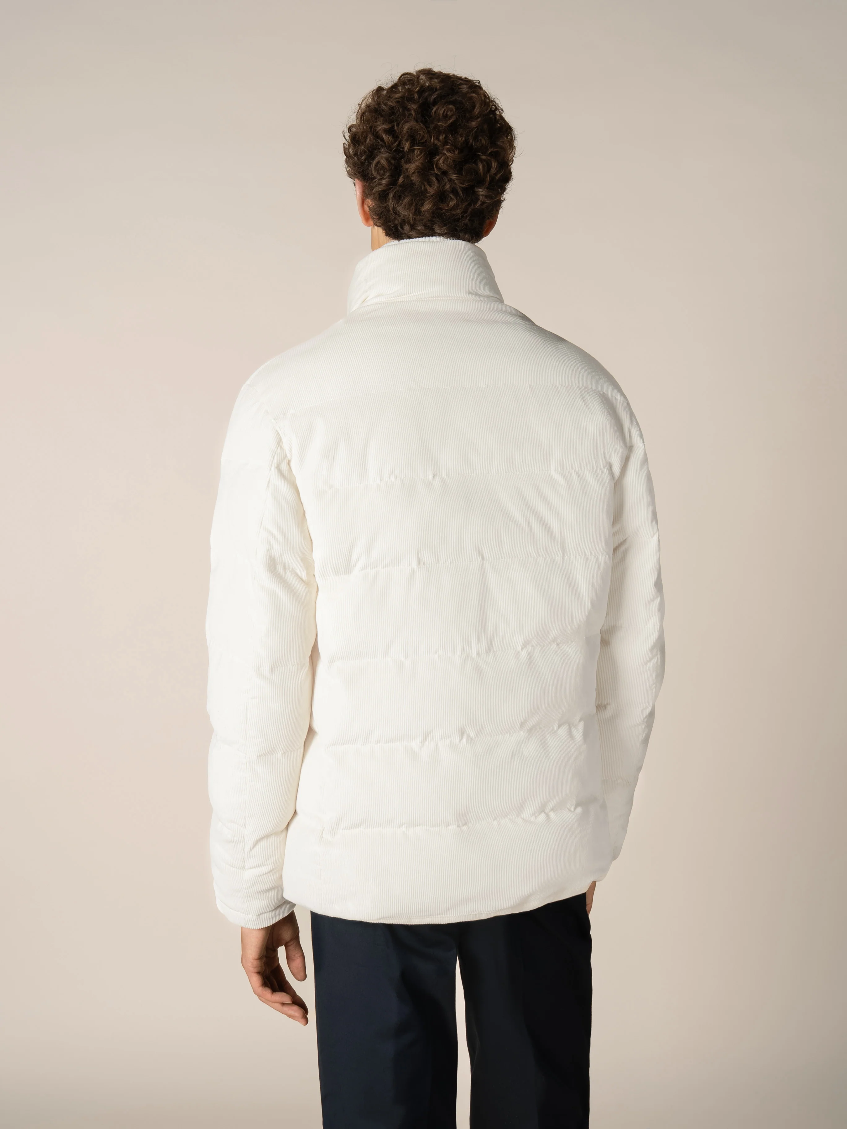 Ivory Corduroy AUR1 Puffer Jacket - Image 4
