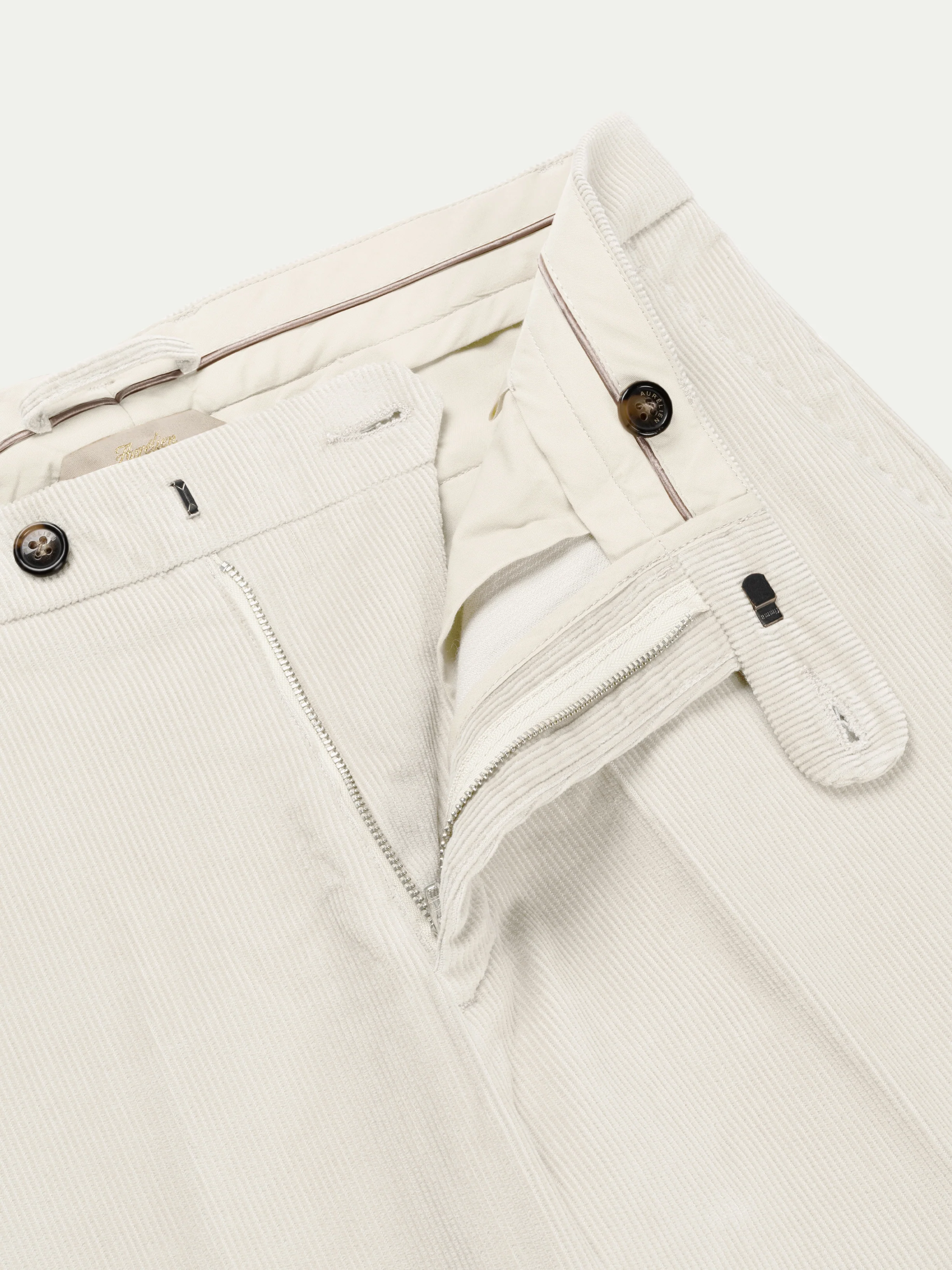 Ivory Corduroy Metropolitan Trousers - Image 2