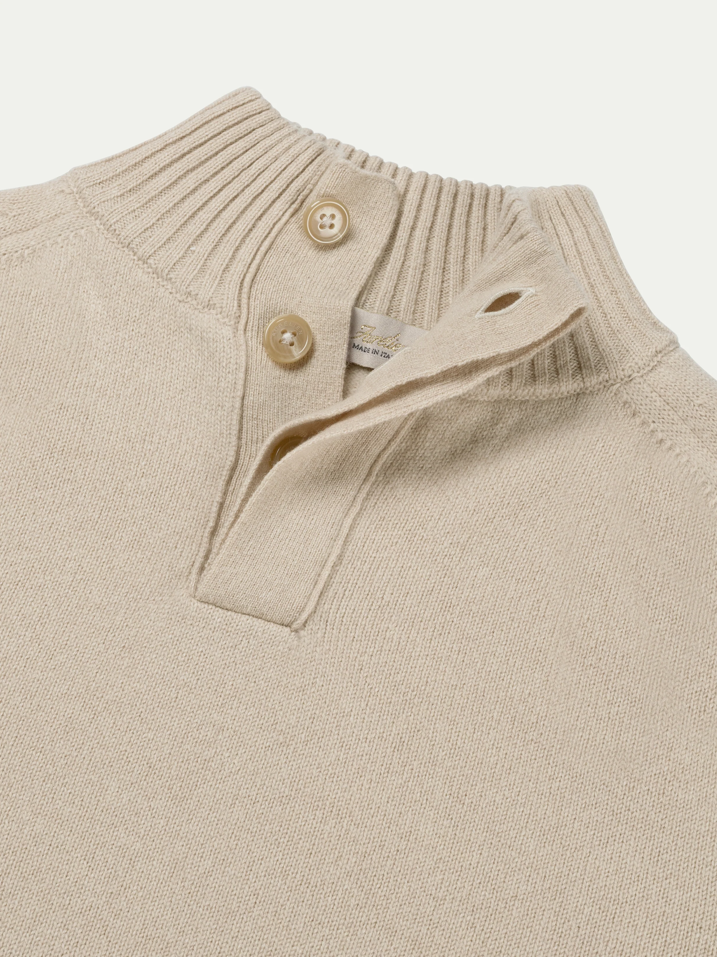Light Beige City Button Sweater - Image 2