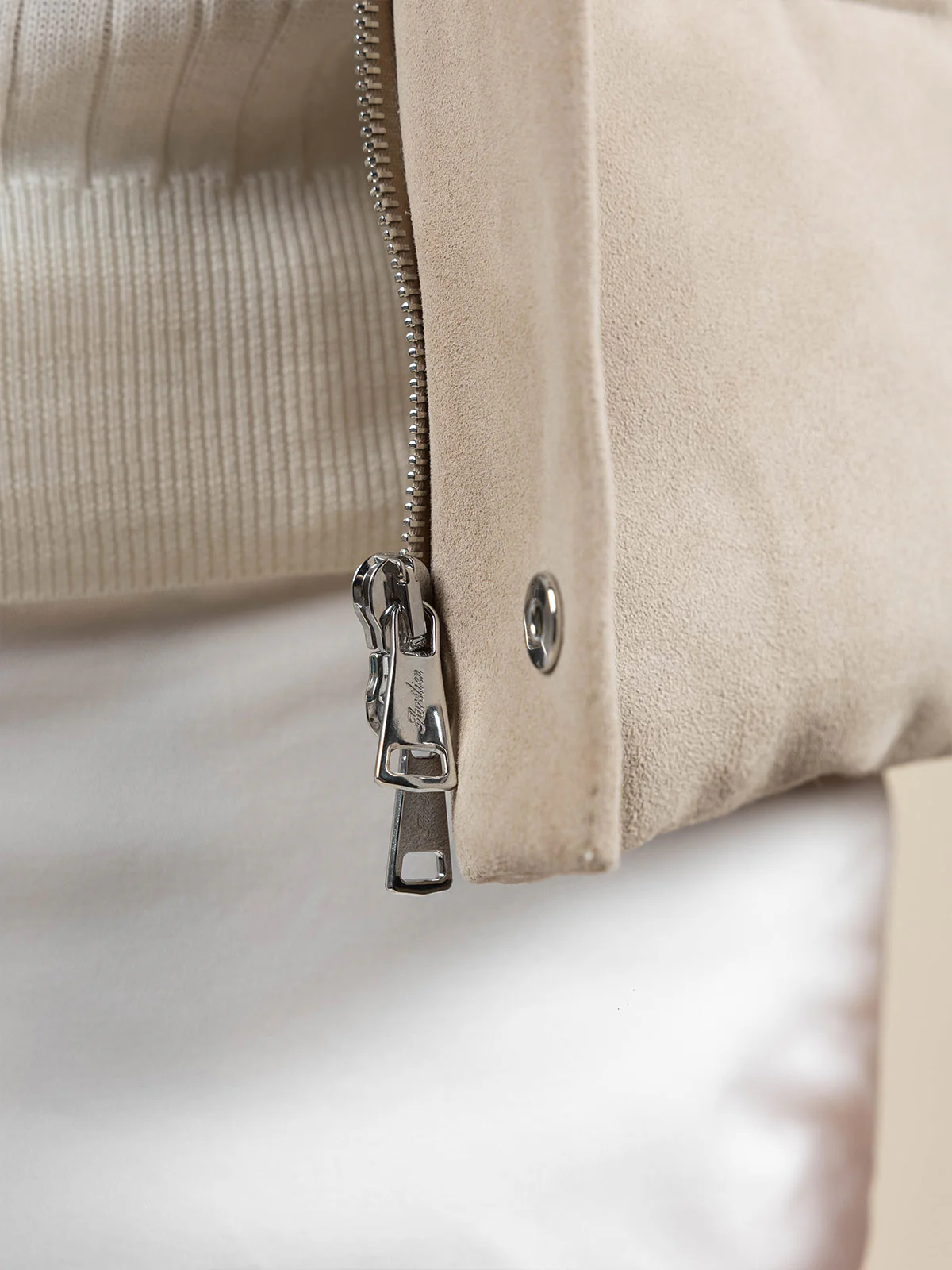 Light Beige Suede AUR1 Body Warmer - Image 5