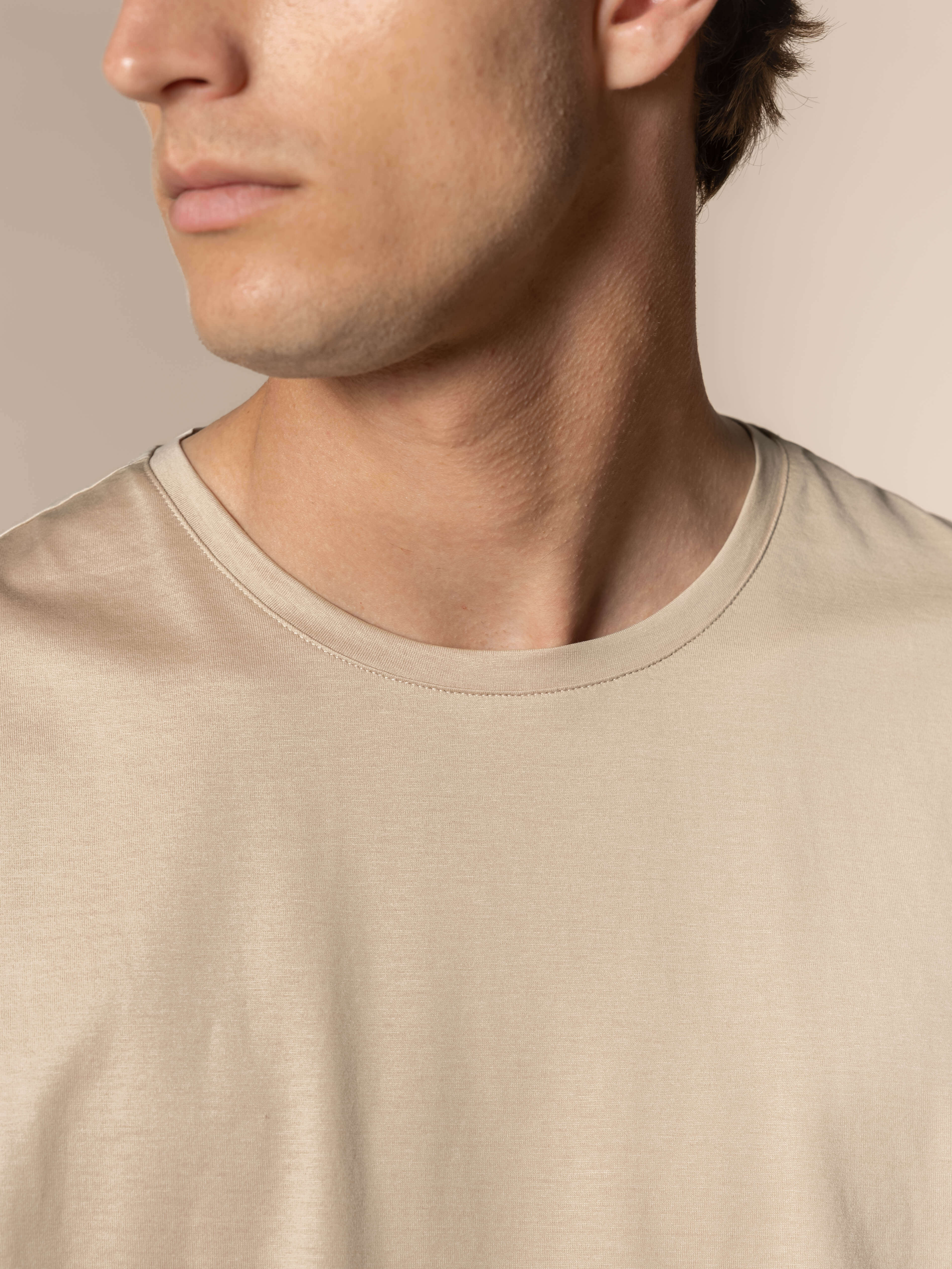 Light Beige Classic T-Shirt - Image 3