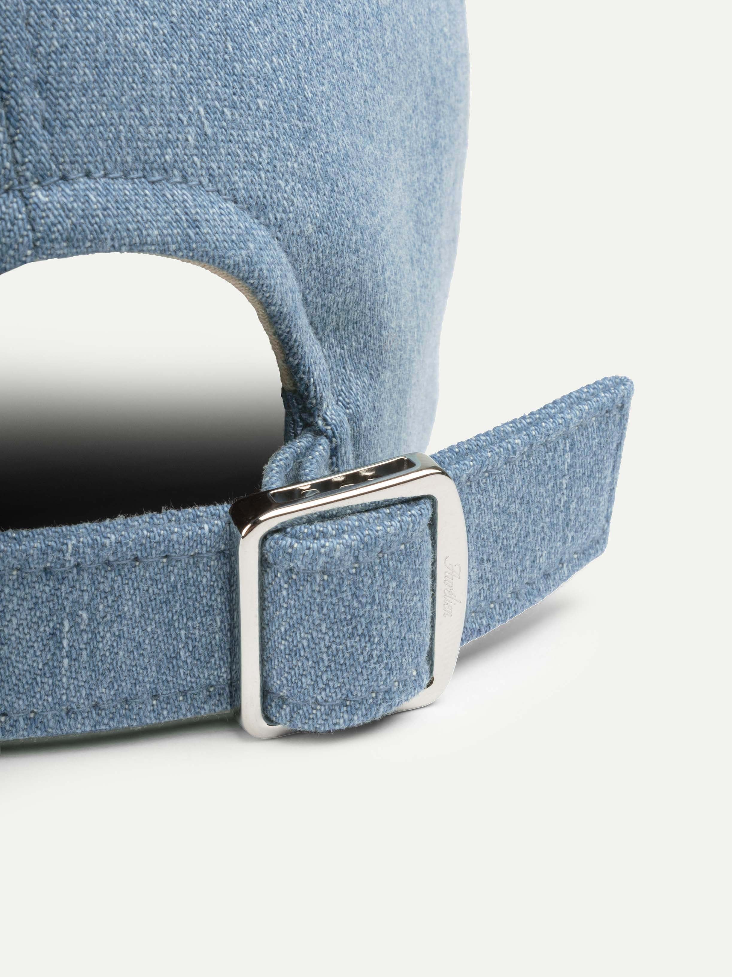 Light Blue Denim Baseball Cap - Image 4