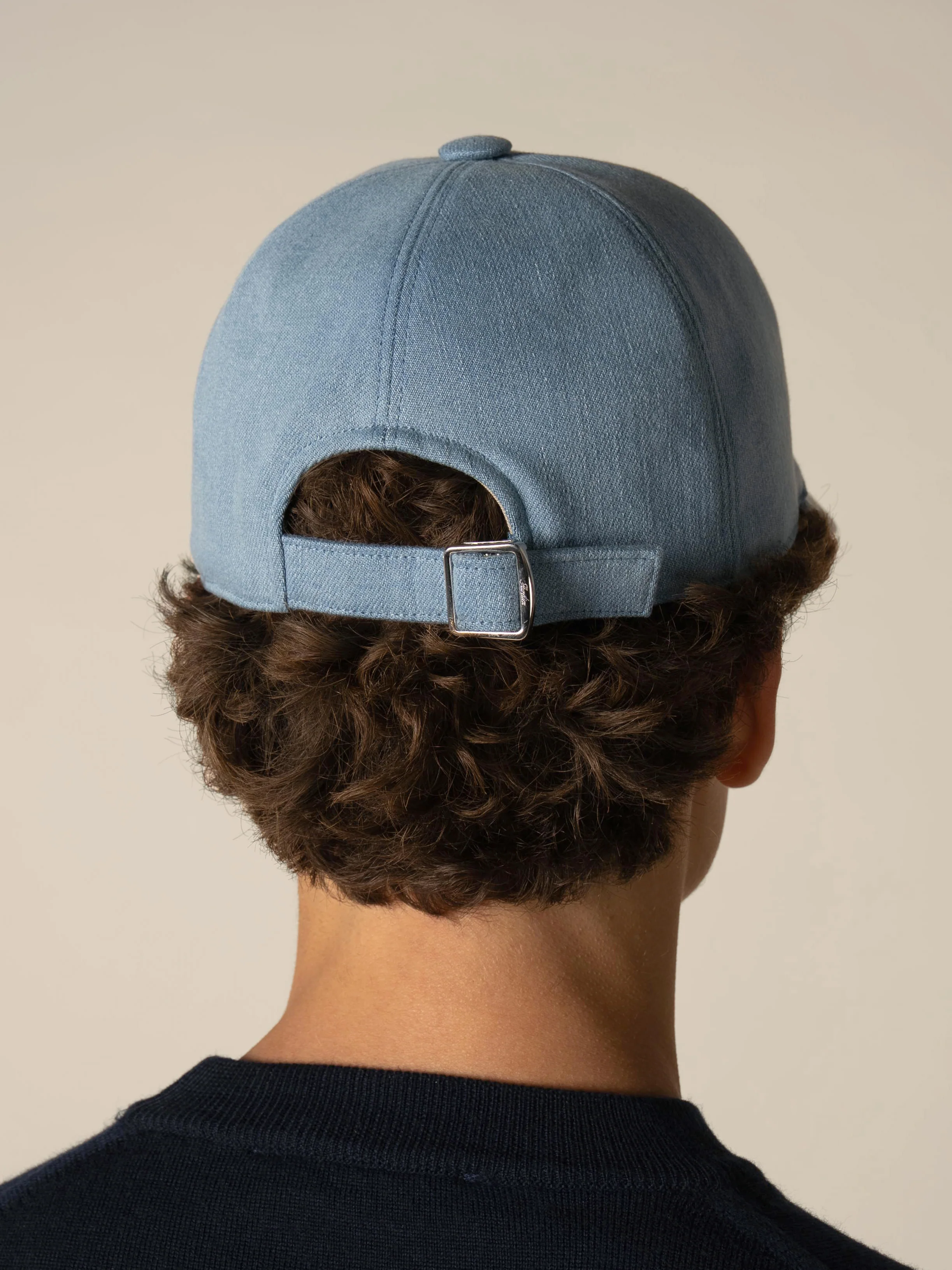 Light Blue Denim Baseball Cap - Image 7