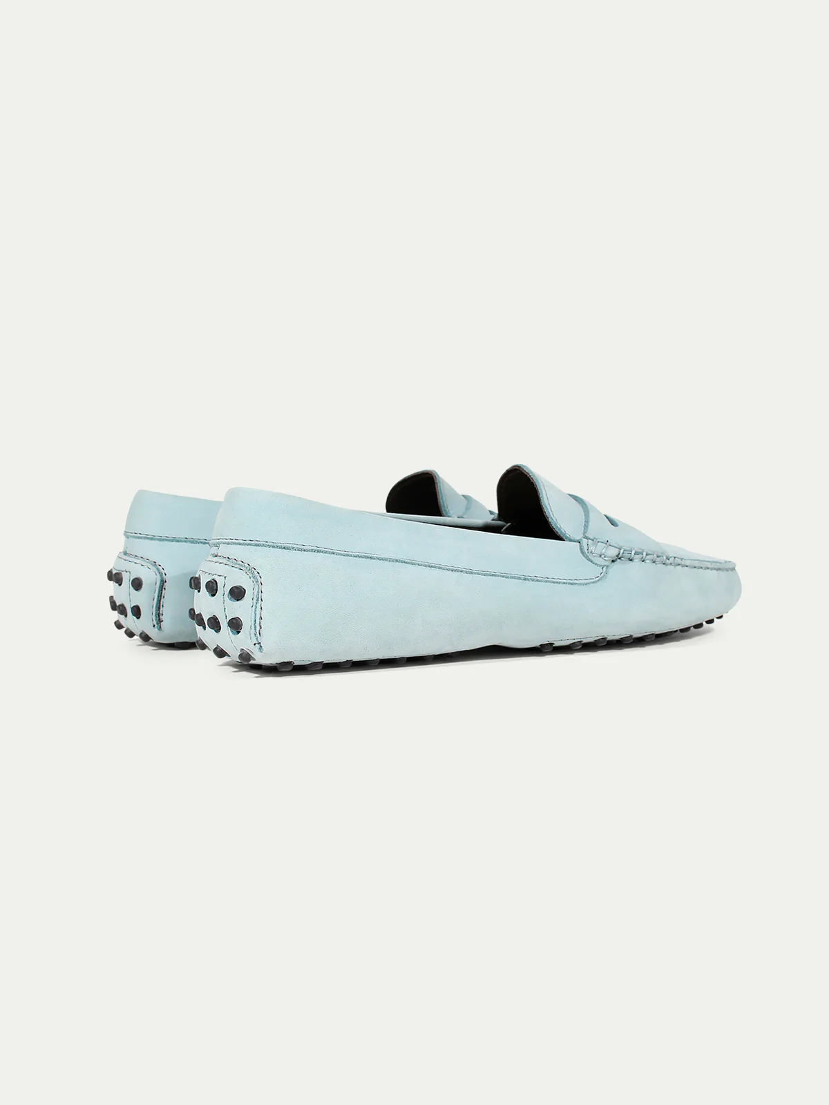 Light Blue Nubuck Driving Shoes - Image 3
