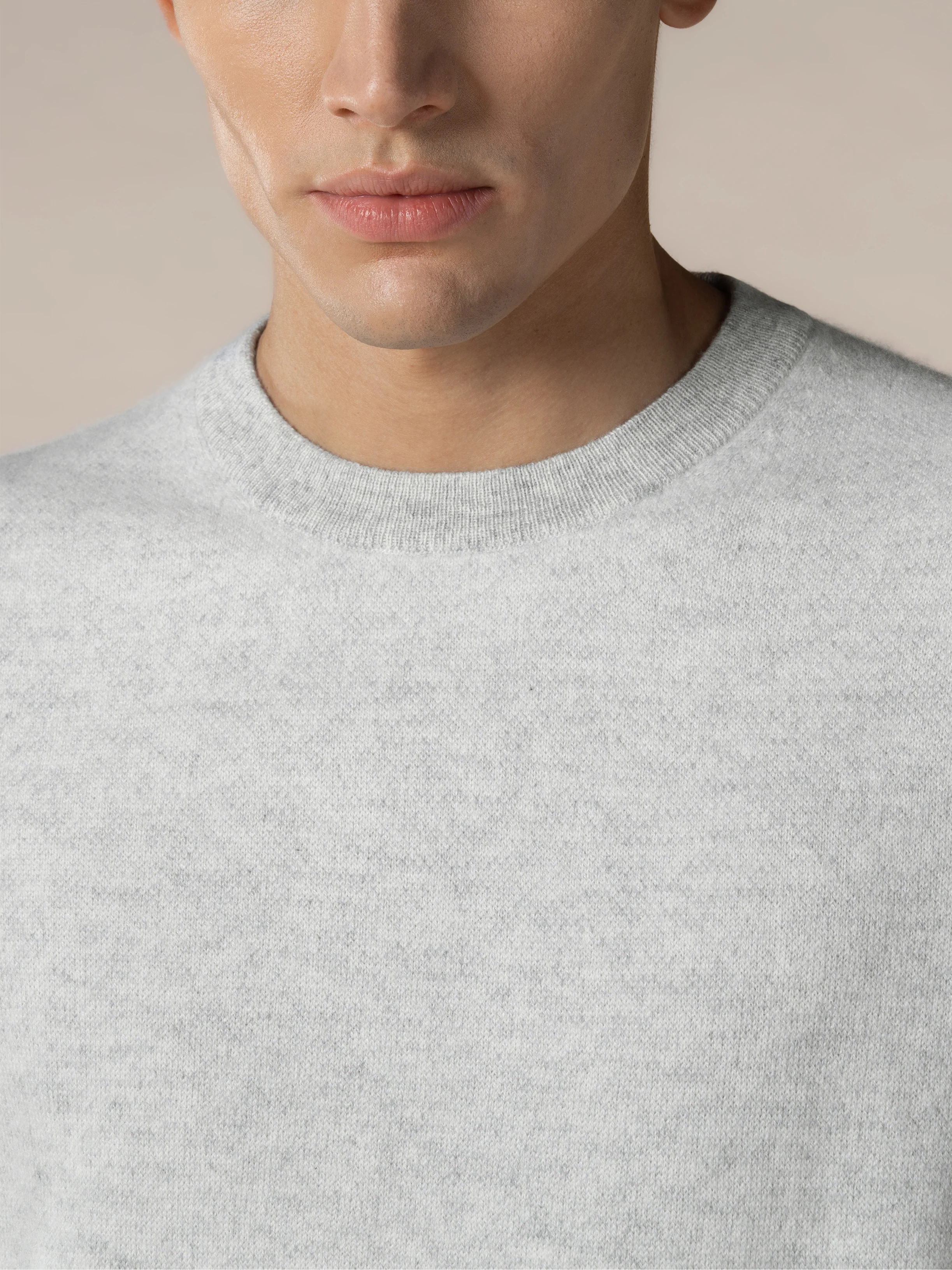 Light Grey Jaquard Crew - Image 2