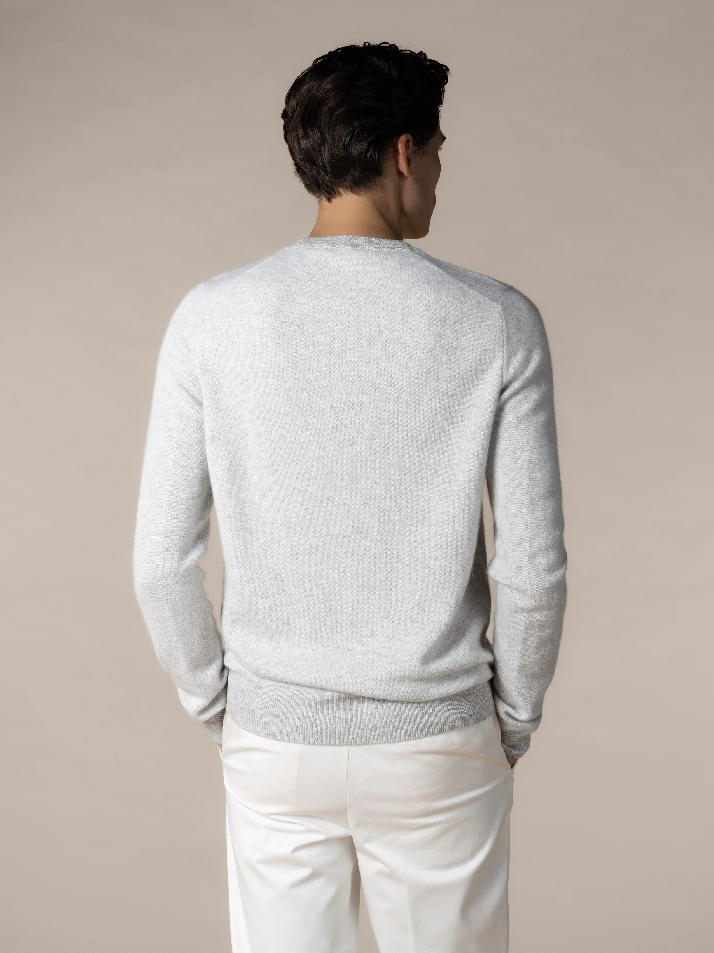 Light Grey Jaquard Crew - Image 4